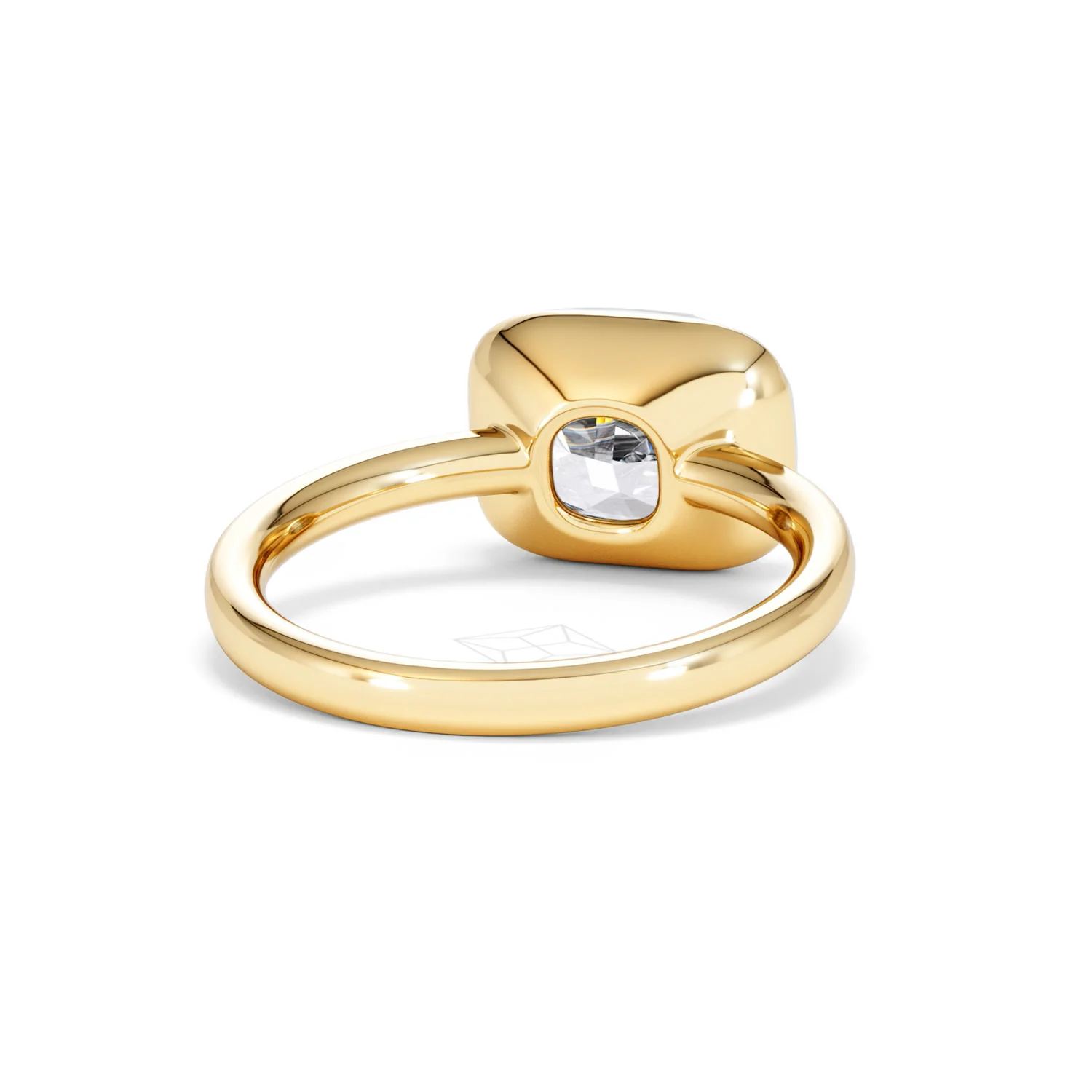 East West 3.00ct Elongated Cushion Cut Lab Diamond Solitaire Engagement Ring in 18K Yellow Gold - Image 43