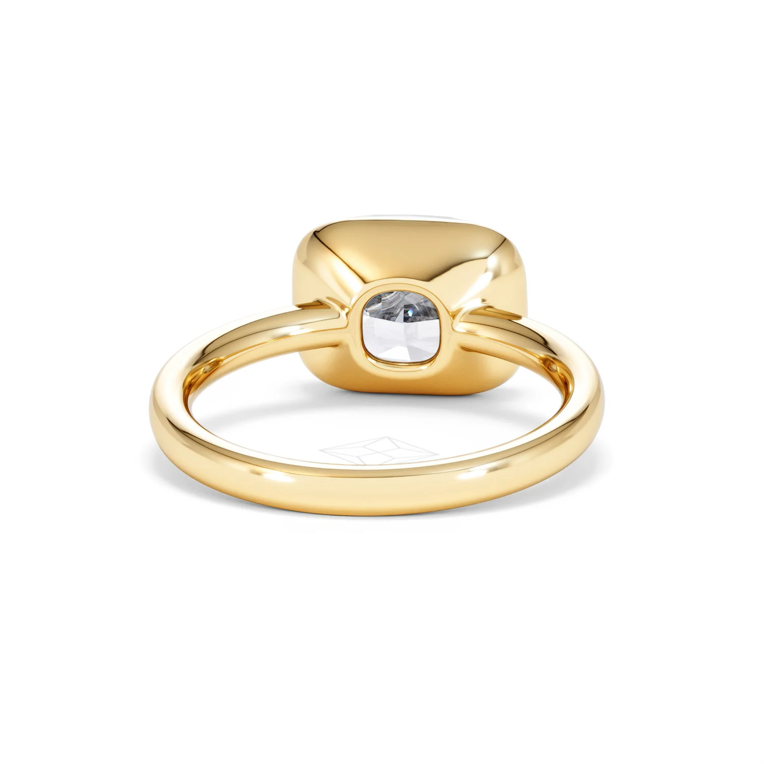 East West 3.00ct Elongated Cushion Cut Lab Diamond Solitaire Engagement Ring in 18K Yellow Gold - Image 45