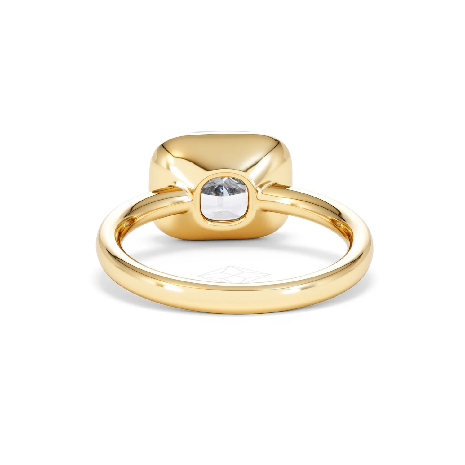 East West 3.00ct Elongated Cushion Cut Lab Diamond Solitaire Engagement Ring in 18K Yellow Gold - Image 48