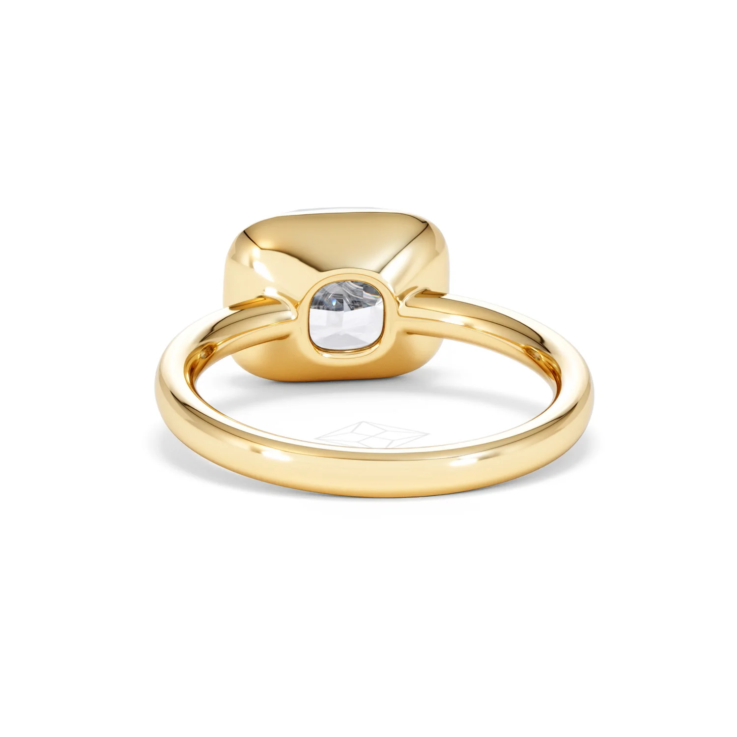 East West 3.00ct Elongated Cushion Cut Lab Diamond Solitaire Engagement Ring in 18K Yellow Gold - Image 49