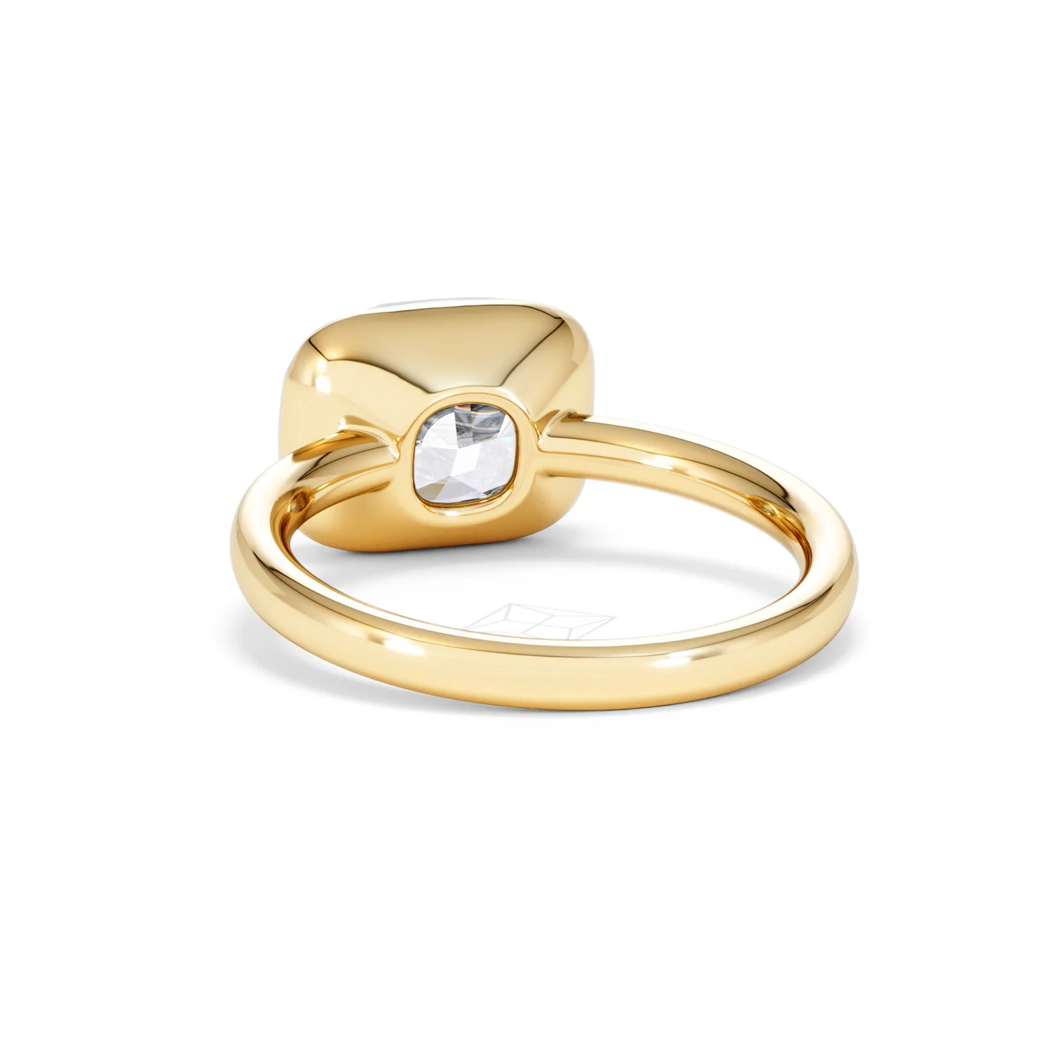 East West 3.00ct Elongated Cushion Cut Lab Diamond Solitaire Engagement Ring in 18K Yellow Gold - Image 51