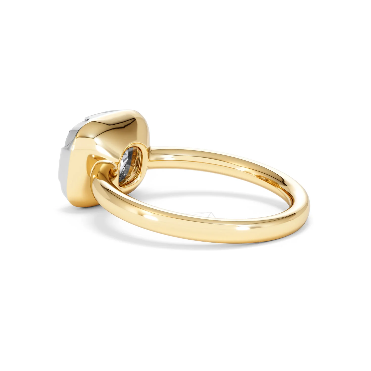 East West 3.00ct Elongated Cushion Cut Lab Diamond Solitaire Engagement Ring in 18K Yellow Gold - Image 59