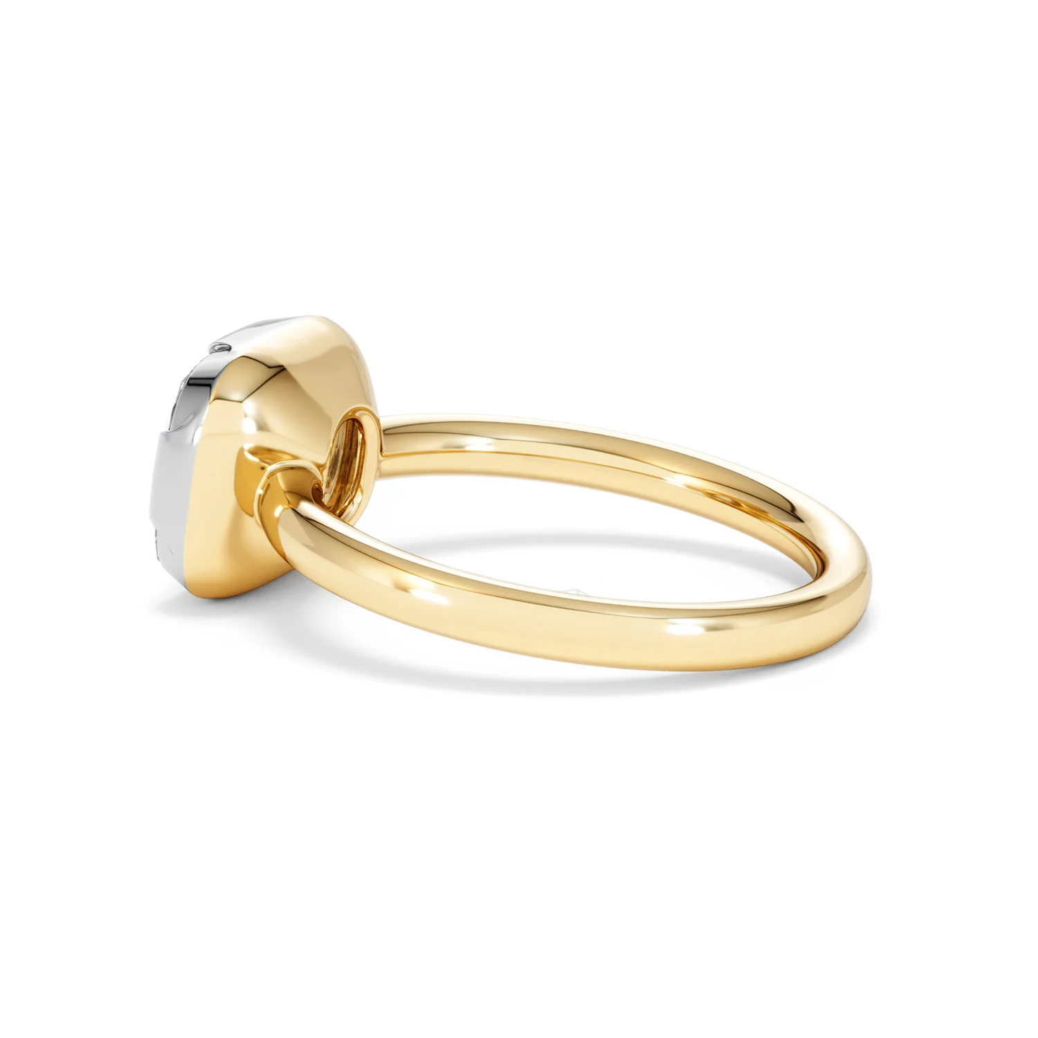 East West 3.00ct Elongated Cushion Cut Lab Diamond Solitaire Engagement Ring in 18K Yellow Gold - Image 62