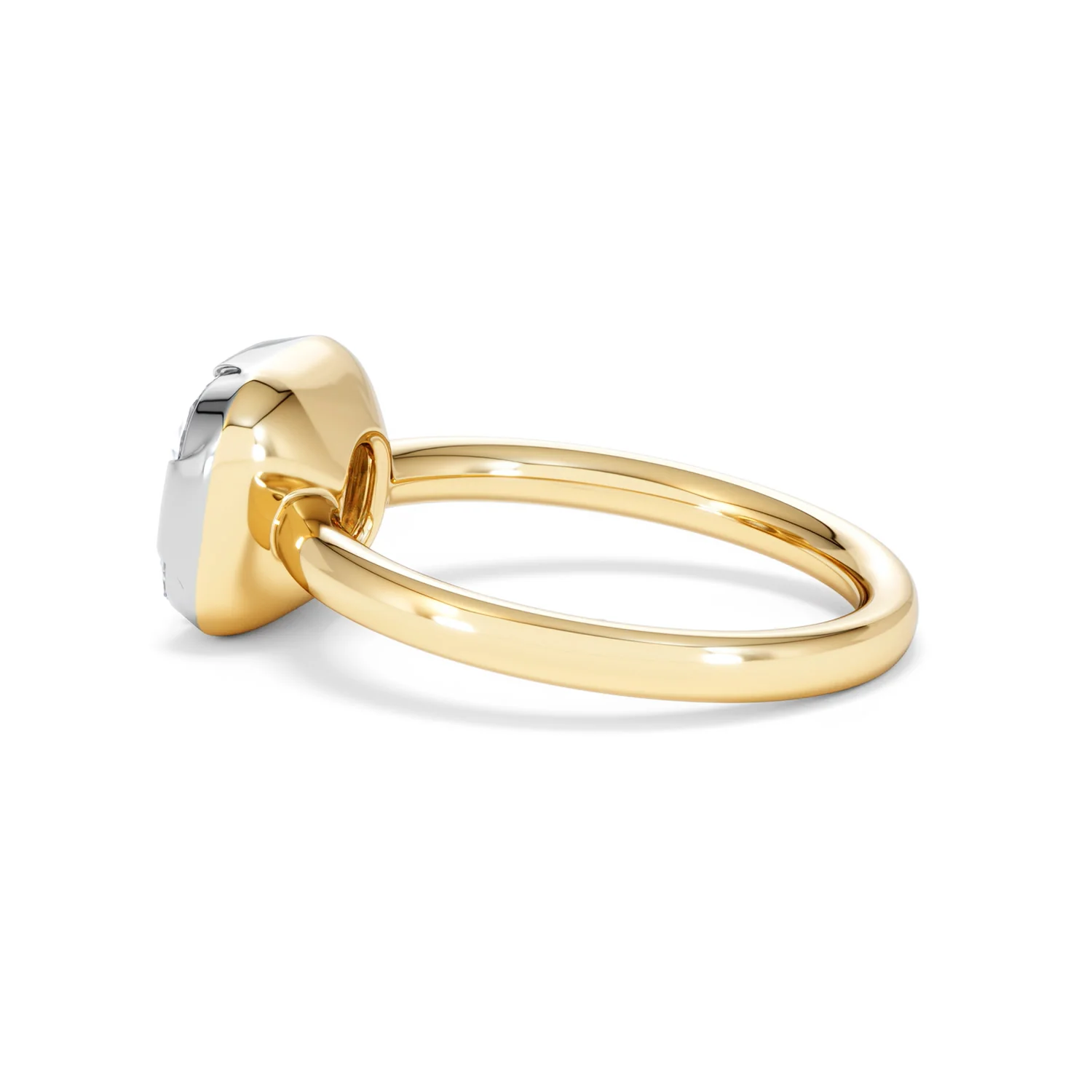East West 3.00ct Elongated Cushion Cut Lab Diamond Solitaire Engagement Ring in 18K Yellow Gold - Image 63