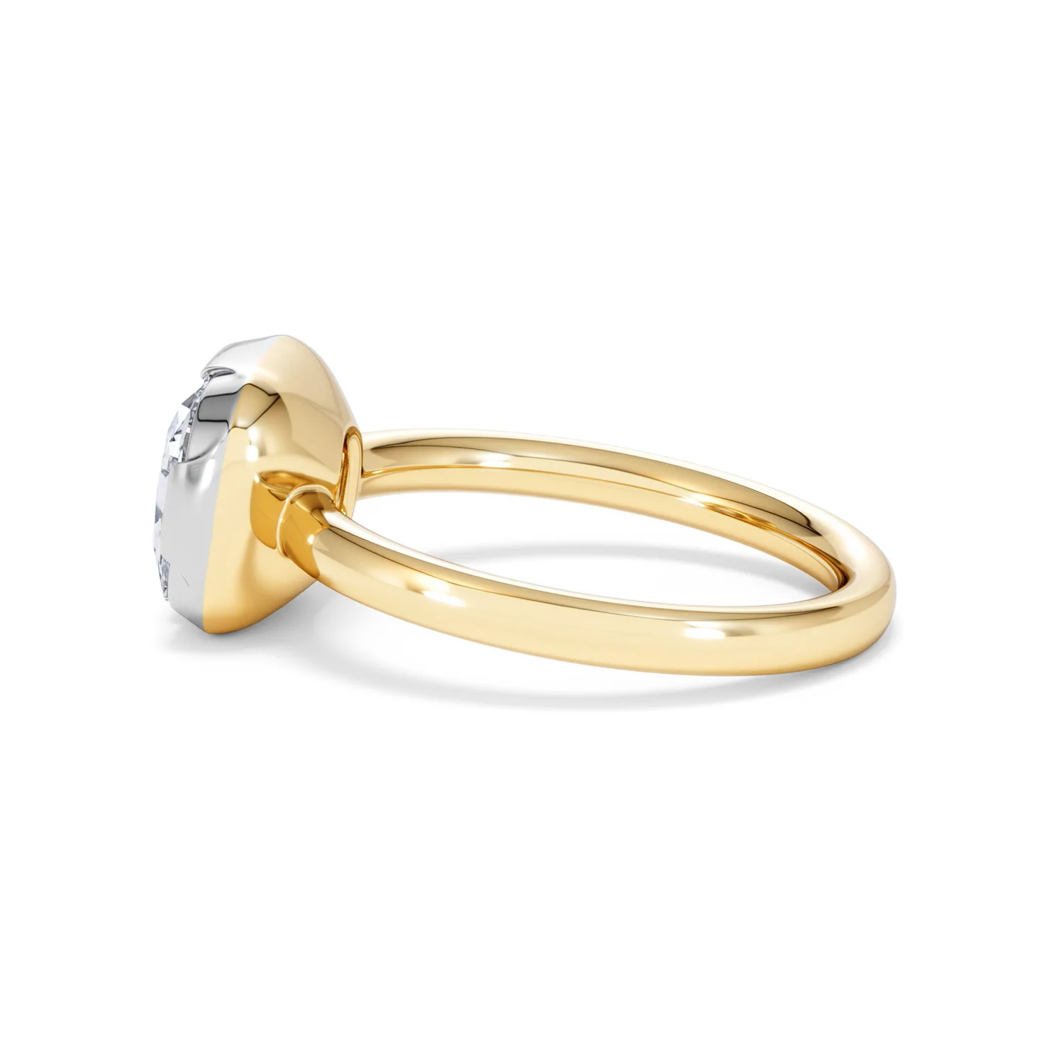 East West 3.00ct Elongated Cushion Cut Lab Diamond Solitaire Engagement Ring in 18K Yellow Gold - Image 65