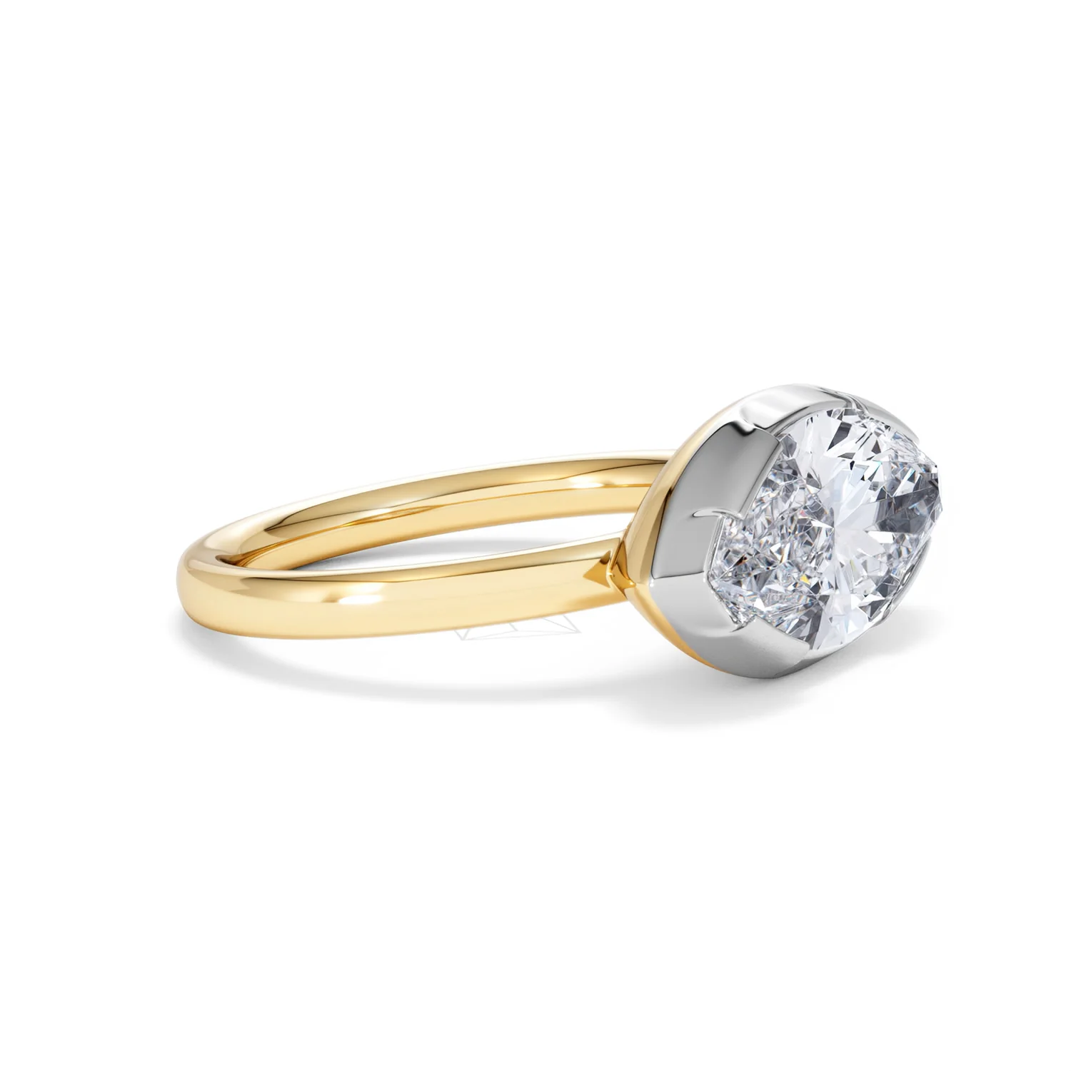 East West 3.00ct Marquise Cut Lab Diamond Solitaire Engagement Ring in 18K Yellow Gold - Image 20