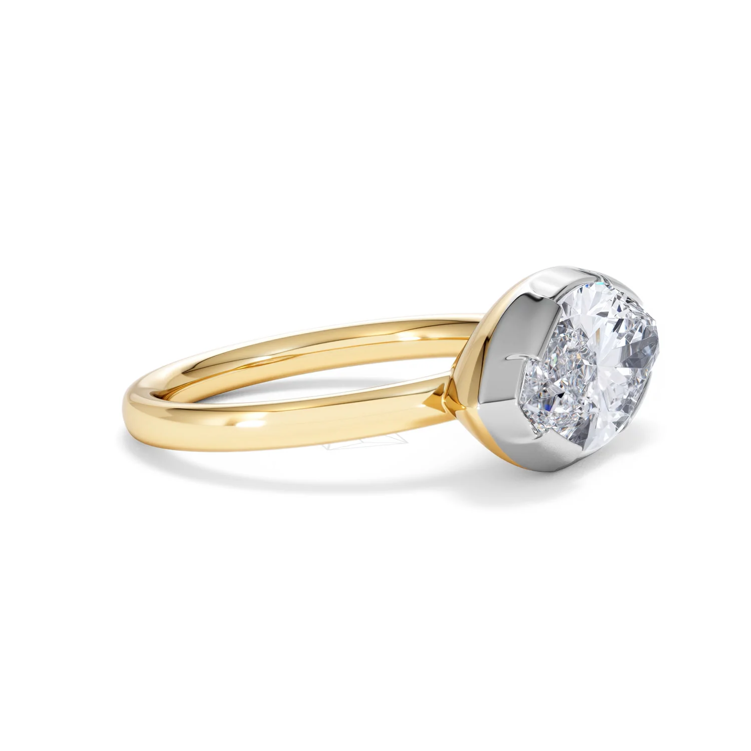 East West 3.00ct Marquise Cut Lab Diamond Solitaire Engagement Ring in 18K Yellow Gold - Image 21
