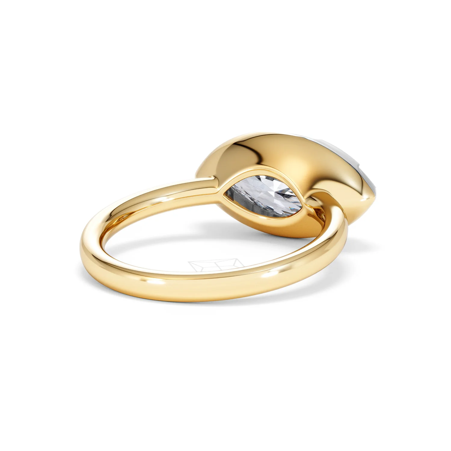 East West 3.00ct Marquise Cut Lab Diamond Solitaire Engagement Ring in 18K Yellow Gold - Image 40