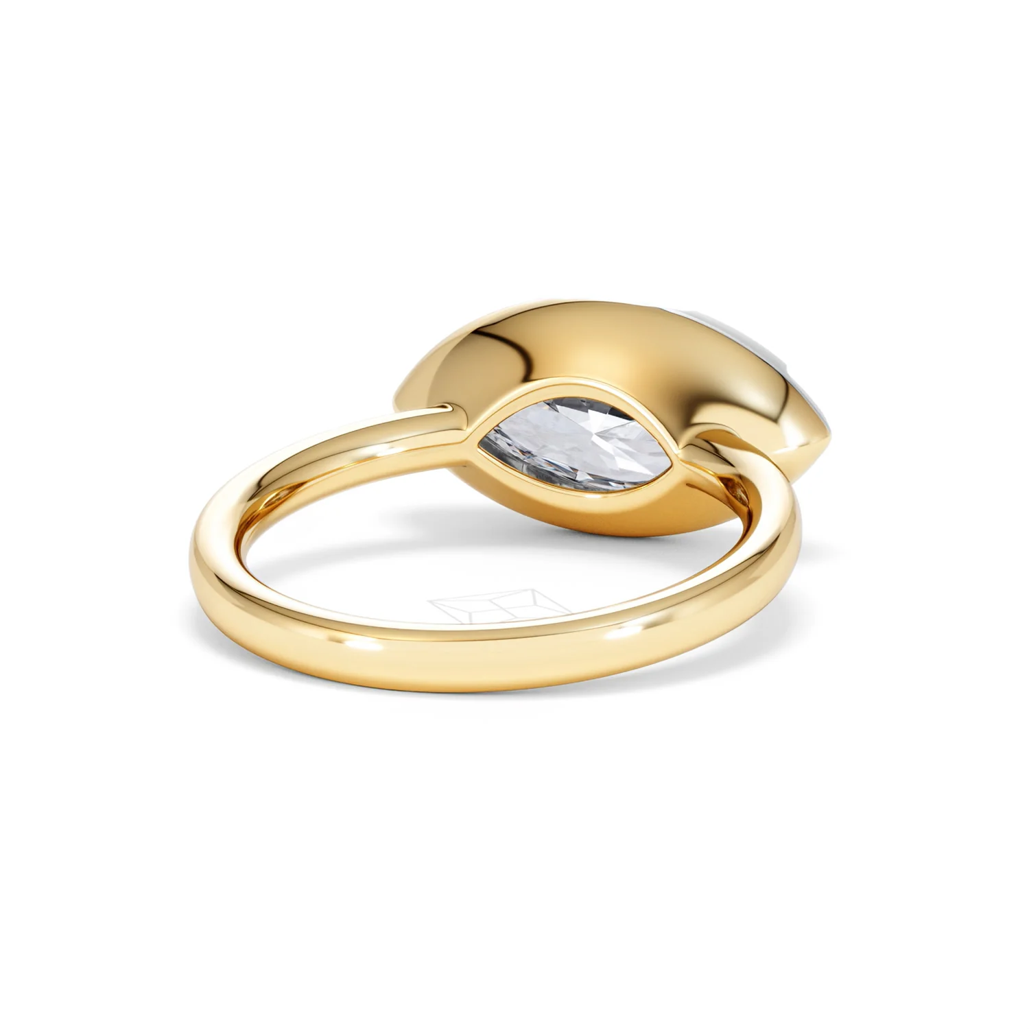 East West 3.00ct Marquise Cut Lab Diamond Solitaire Engagement Ring in 18K Yellow Gold - Image 42