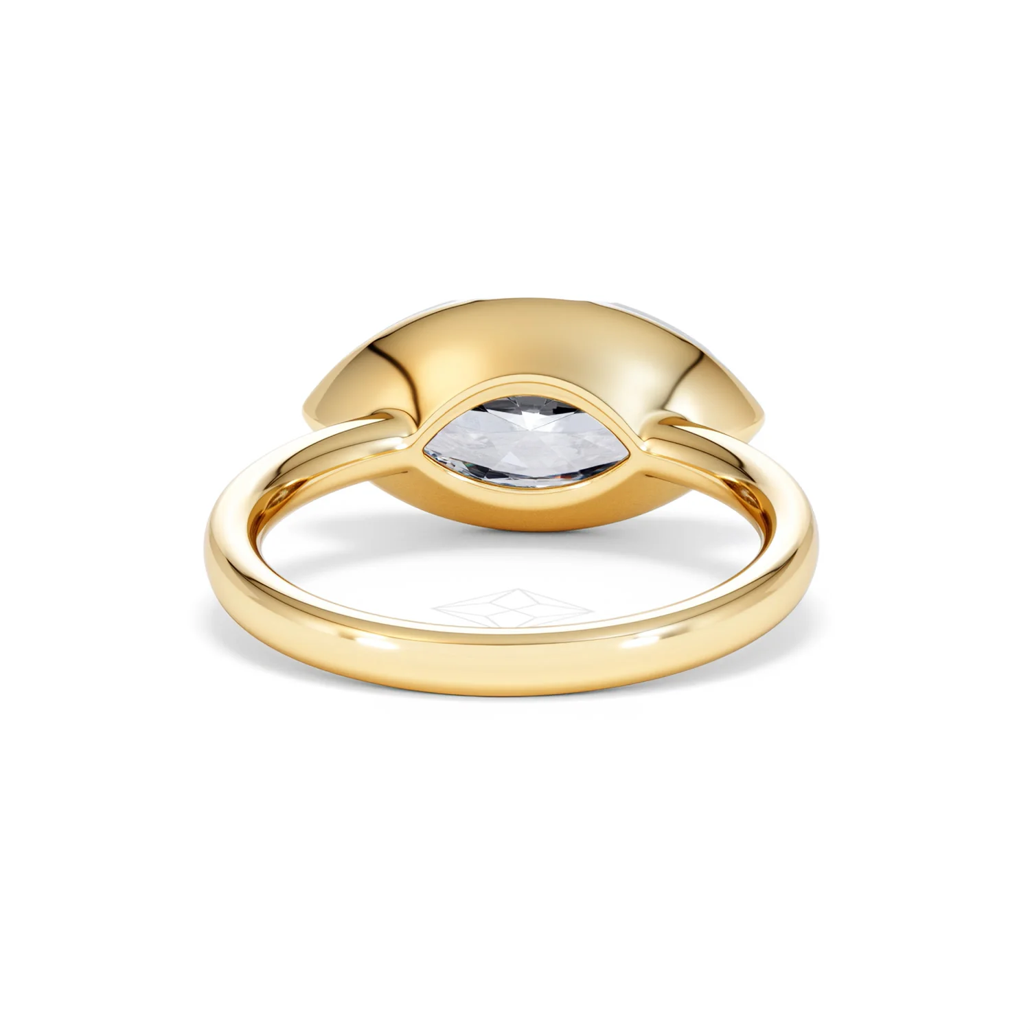 East West 3.00ct Marquise Cut Lab Diamond Solitaire Engagement Ring in 18K Yellow Gold - Image 46