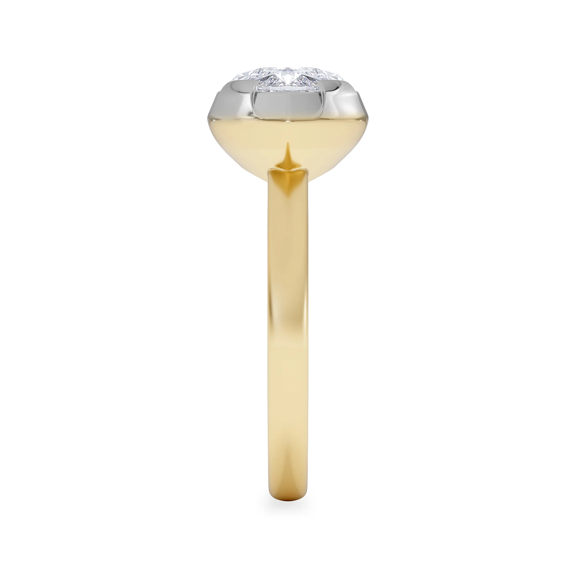 East West 3.00ct Marquise Cut Lab Diamond Solitaire Engagement Ring in 18K Yellow Gold - Image 5