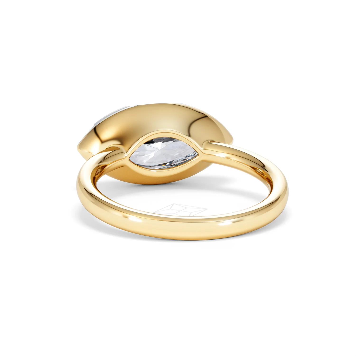 East West 3.00ct Marquise Cut Lab Diamond Solitaire Engagement Ring in 18K Yellow Gold - Image 50