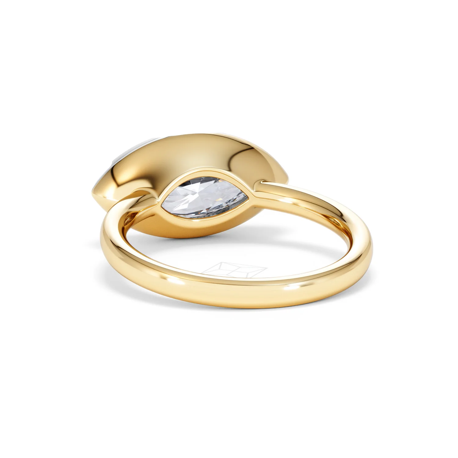 East West 3.00ct Marquise Cut Lab Diamond Solitaire Engagement Ring in 18K Yellow Gold - Image 51