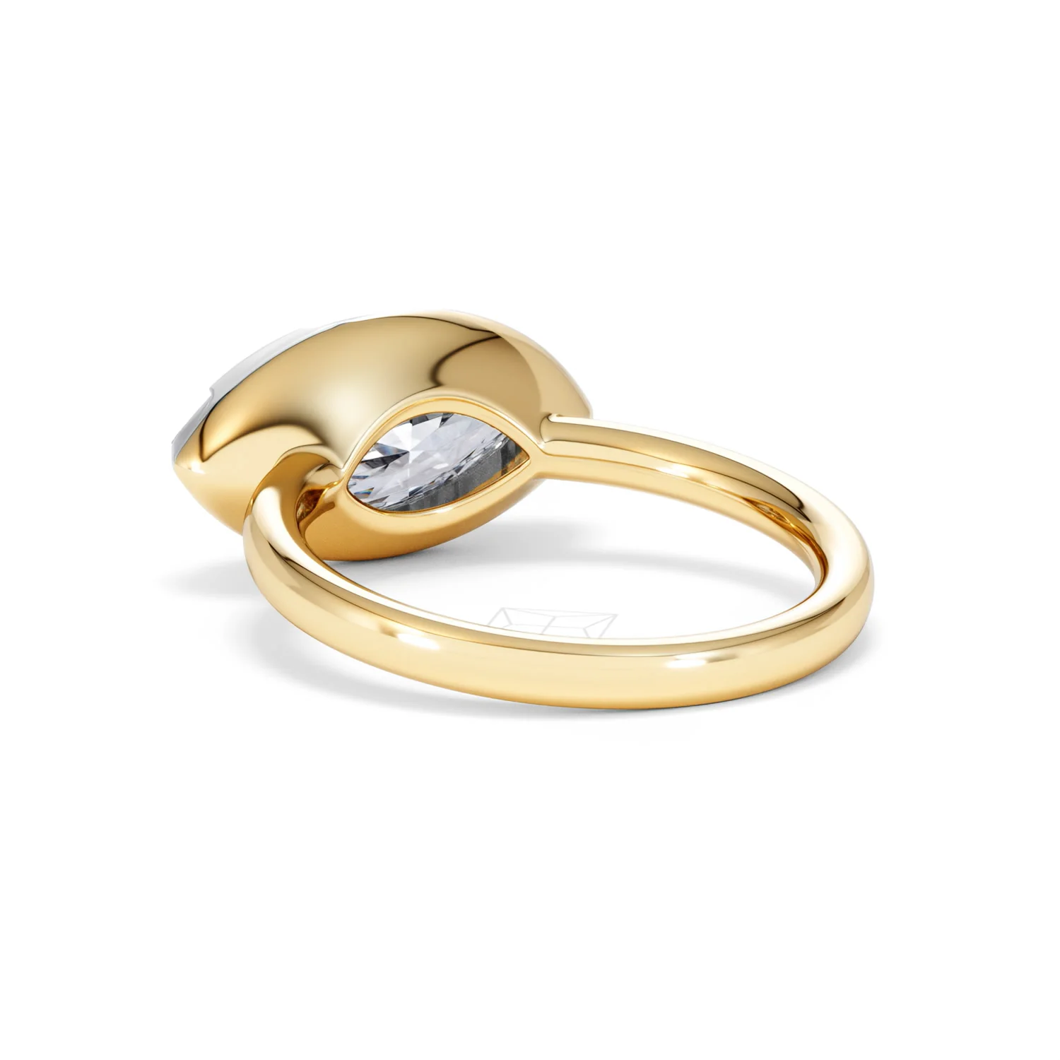 East West 3.00ct Marquise Cut Lab Diamond Solitaire Engagement Ring in 18K Yellow Gold - Image 54