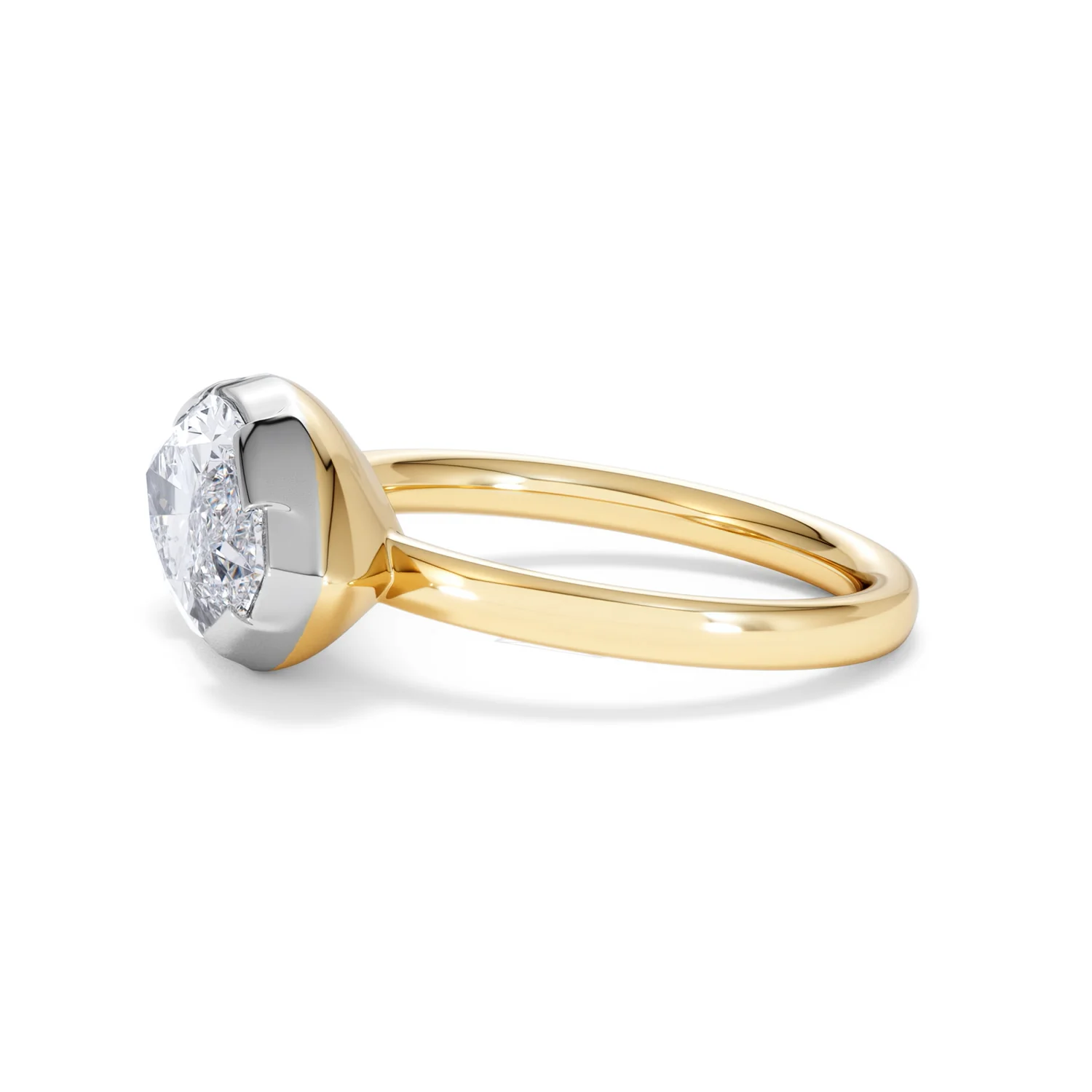 East West 3.00ct Marquise Cut Lab Diamond Solitaire Engagement Ring in 18K Yellow Gold - Image 70