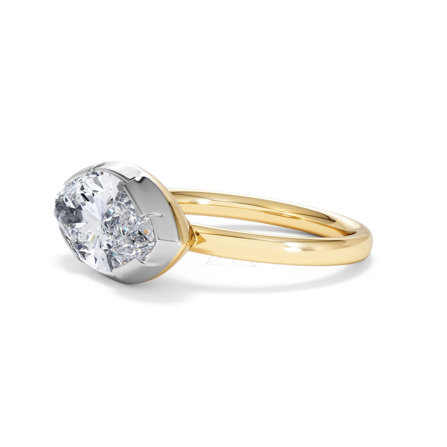 East West 3.00ct Marquise Cut Lab Diamond Solitaire Engagement Ring in 18K Yellow Gold - Image 74