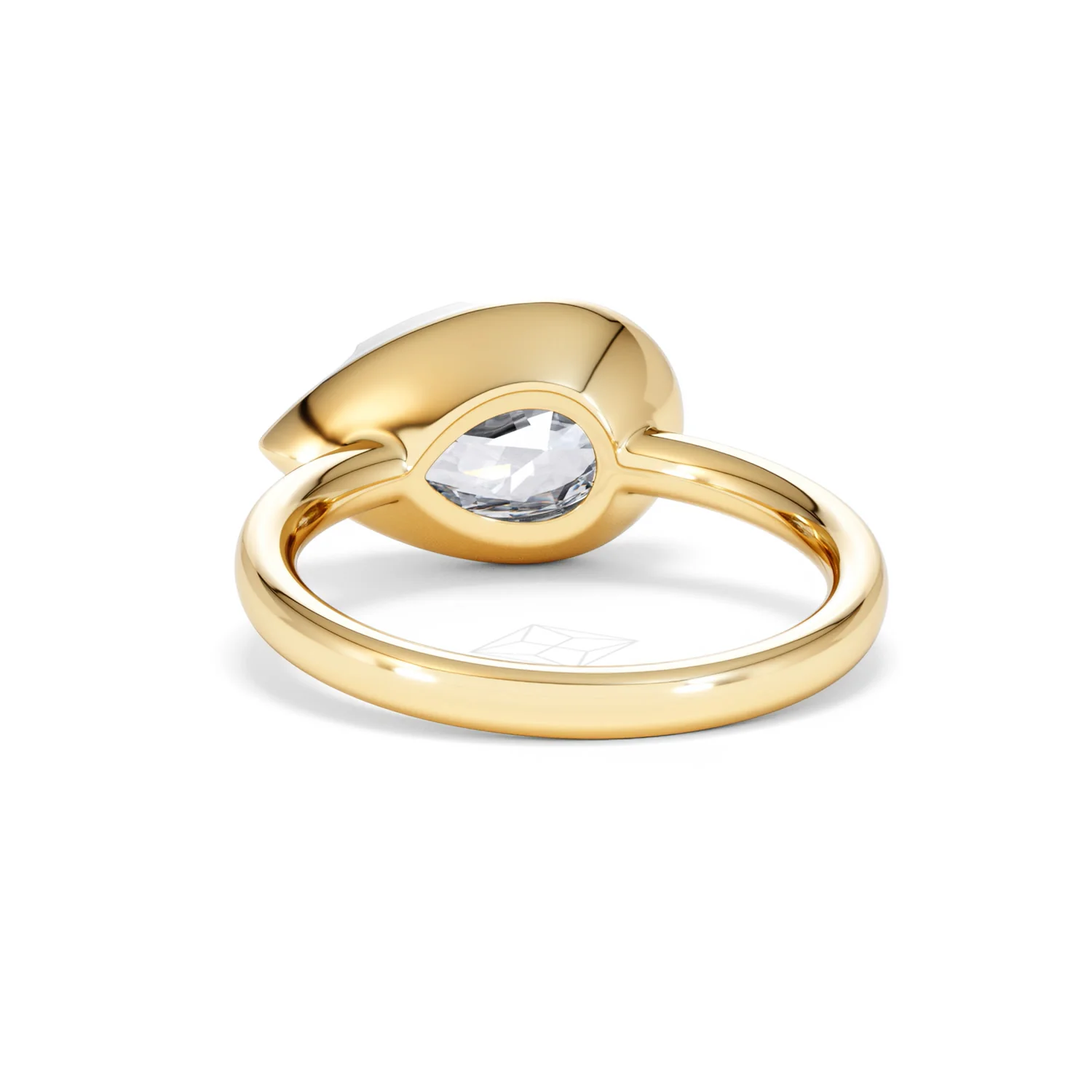 East West 3.00ct Pear Cut Lab Diamond Solitaire Engagement Ring in 18K Yellow Gold - Image 50