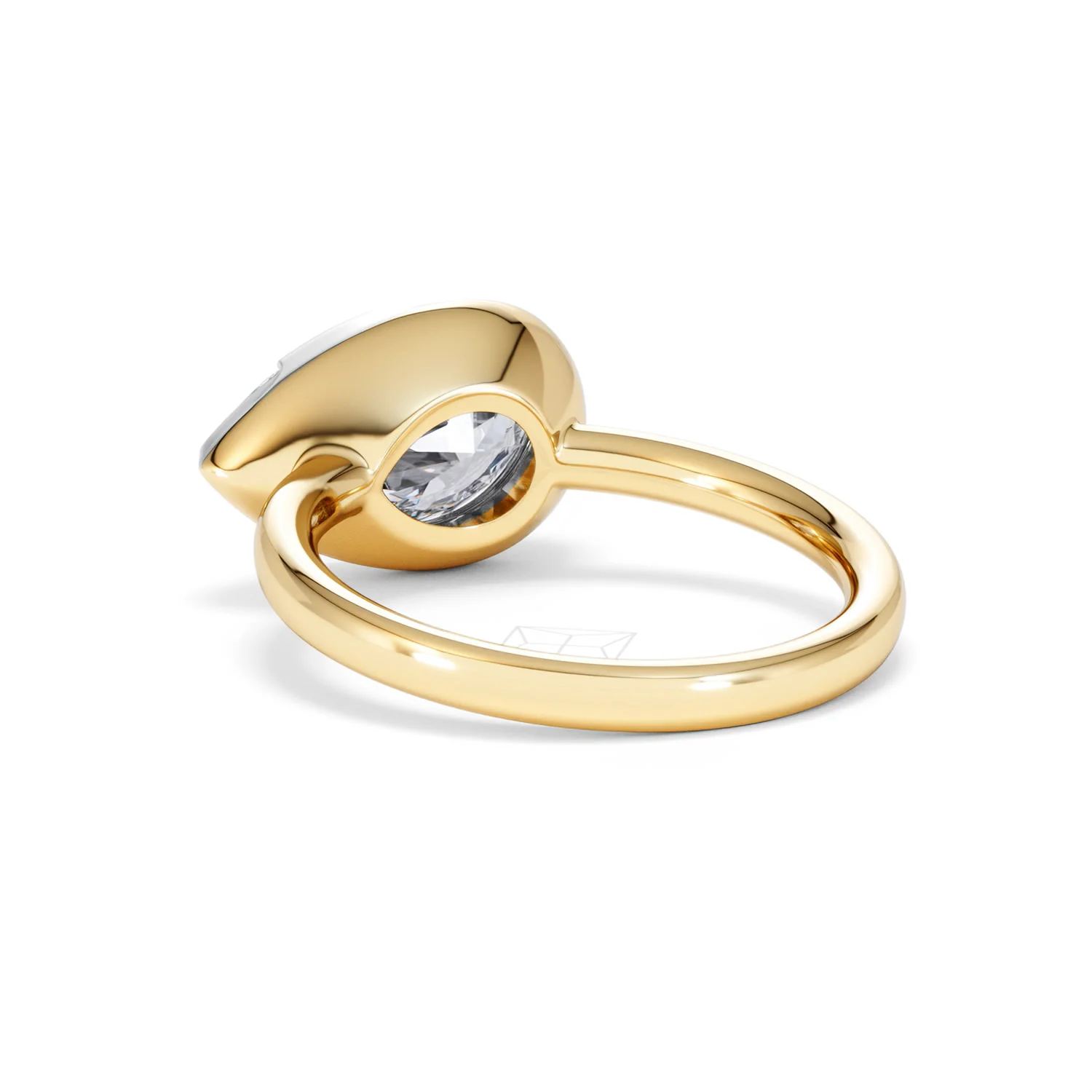East West 3.00ct Pear Cut Lab Diamond Solitaire Engagement Ring in 18K Yellow Gold - Image 54