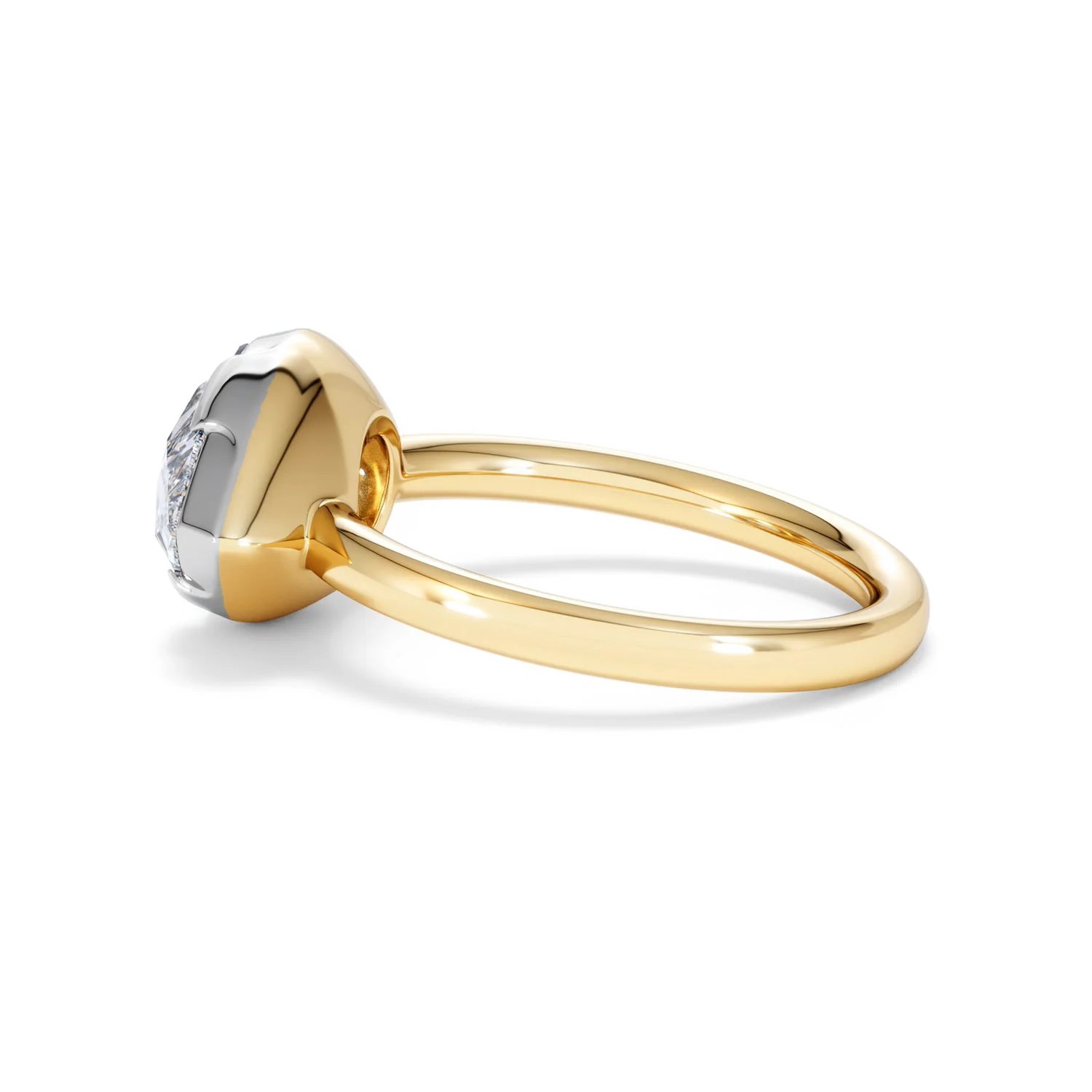 East West 3.00ct Pear Cut Lab Diamond Solitaire Engagement Ring in 18K Yellow Gold - Image 65