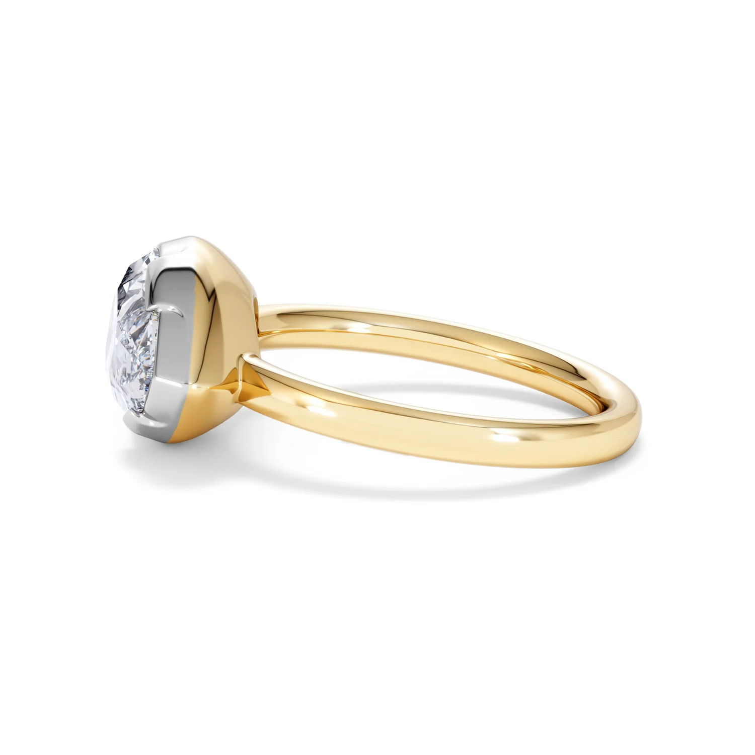 East West 3.00ct Pear Cut Lab Diamond Solitaire Engagement Ring in 18K Yellow Gold - Image 68