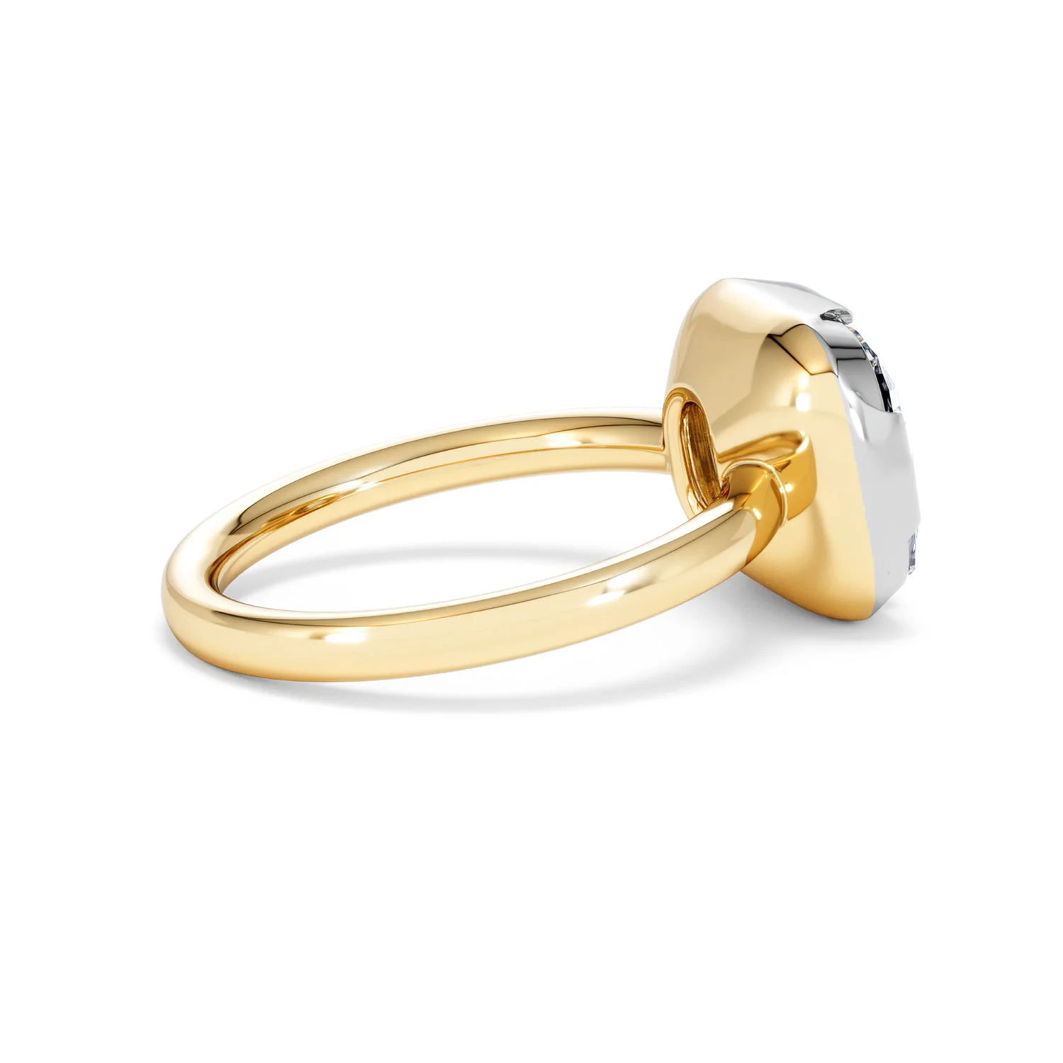 East West 5.00ct Elongated Cushion Cut Lab Diamond Solitaire Engagement Ring in 18K Yellow Gold - Image 31
