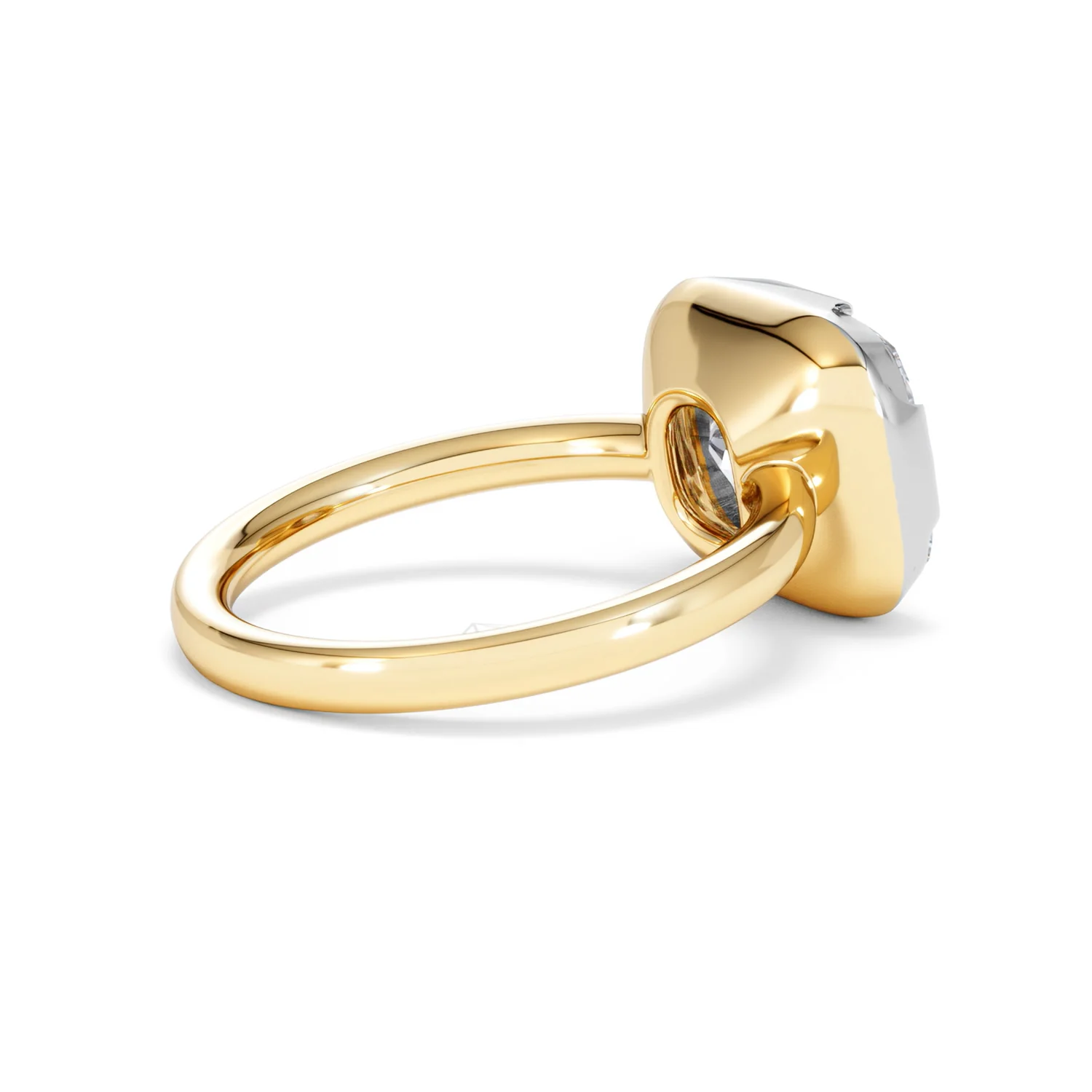 East West 5.00ct Elongated Cushion Cut Lab Diamond Solitaire Engagement Ring in 18K Yellow Gold - Image 34