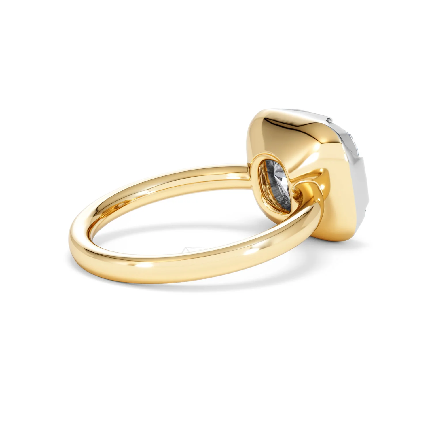 East West 5.00ct Elongated Cushion Cut Lab Diamond Solitaire Engagement Ring in 18K Yellow Gold - Image 35