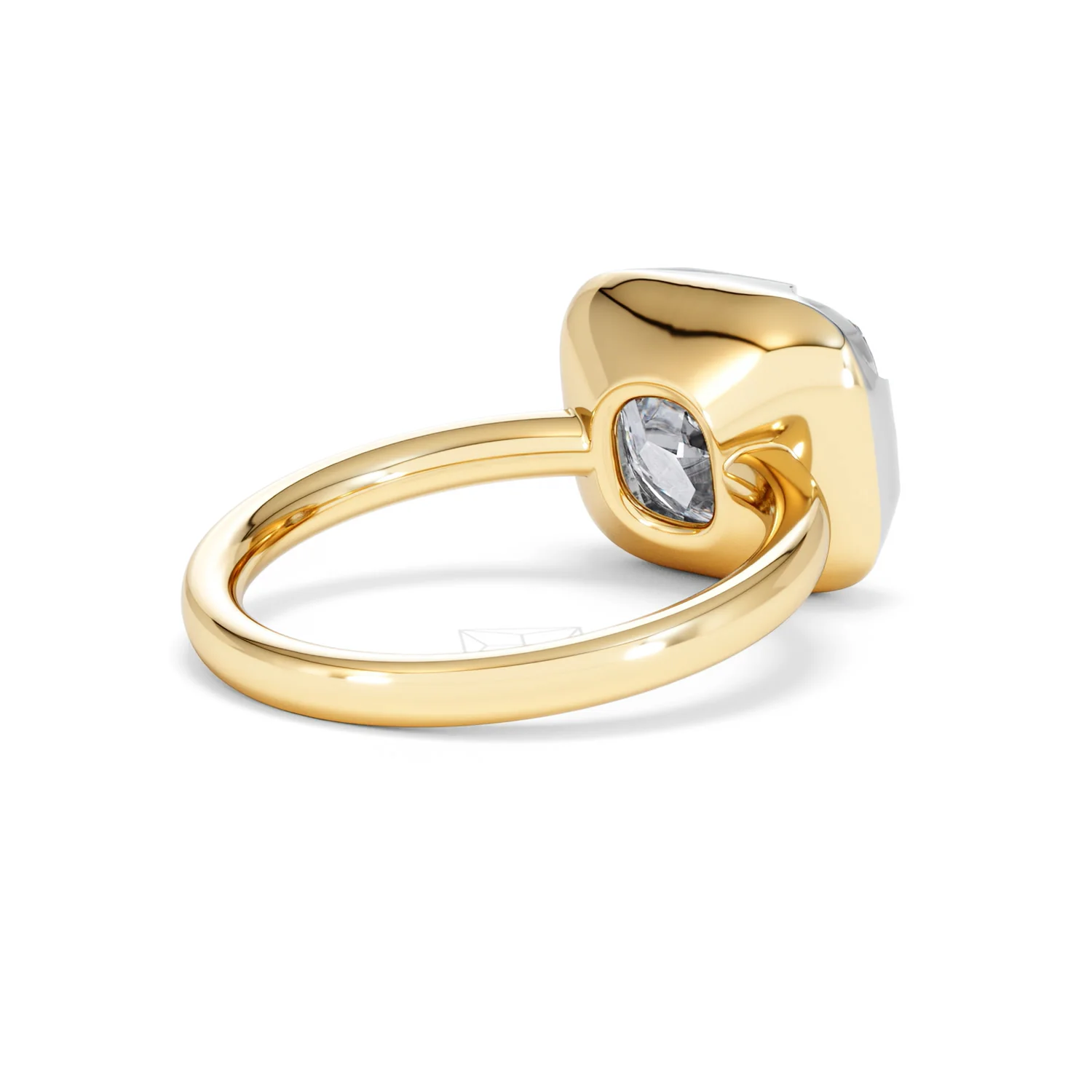 East West 5.00ct Elongated Cushion Cut Lab Diamond Solitaire Engagement Ring in 18K Yellow Gold - Image 38