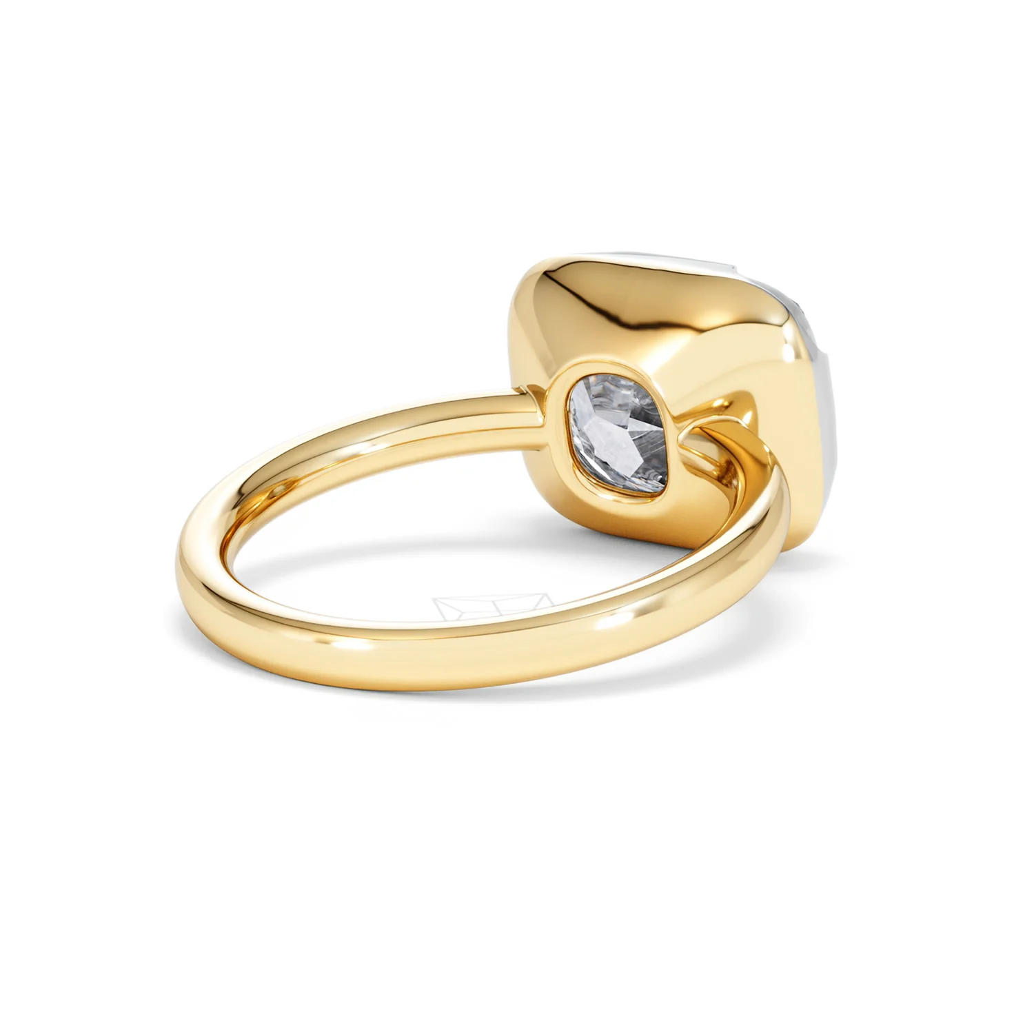 East West 5.00ct Elongated Cushion Cut Lab Diamond Solitaire Engagement Ring in 18K Yellow Gold - Image 39