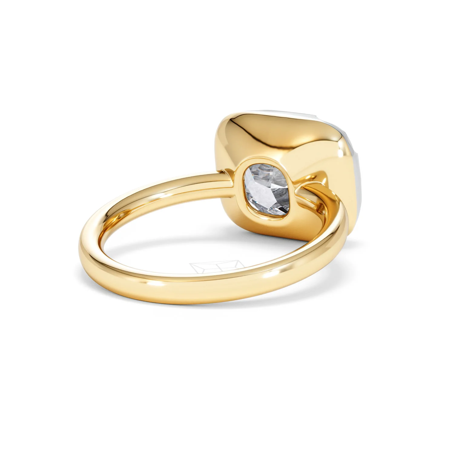 East West 5.00ct Elongated Cushion Cut Lab Diamond Solitaire Engagement Ring in 18K Yellow Gold - Image 40