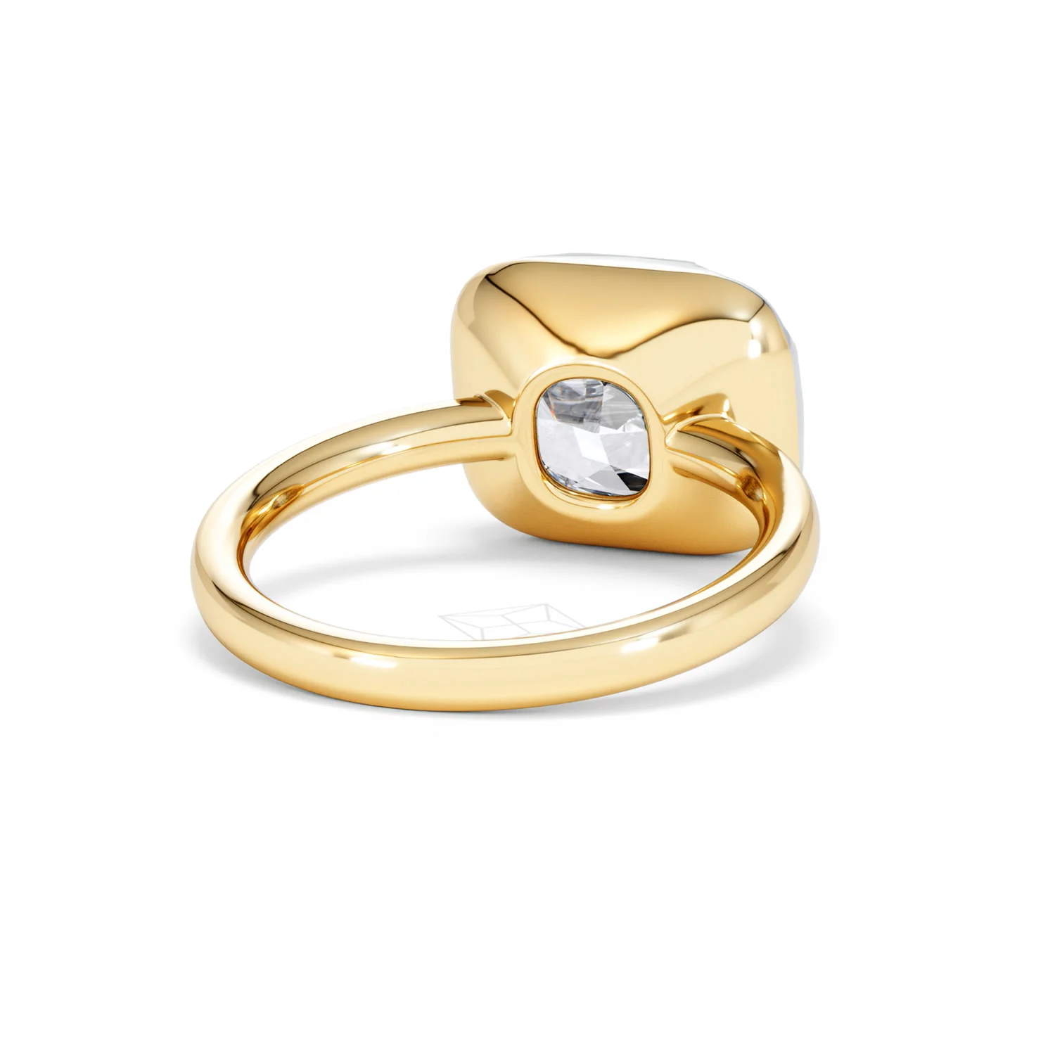 East West 5.00ct Elongated Cushion Cut Lab Diamond Solitaire Engagement Ring in 18K Yellow Gold - Image 42