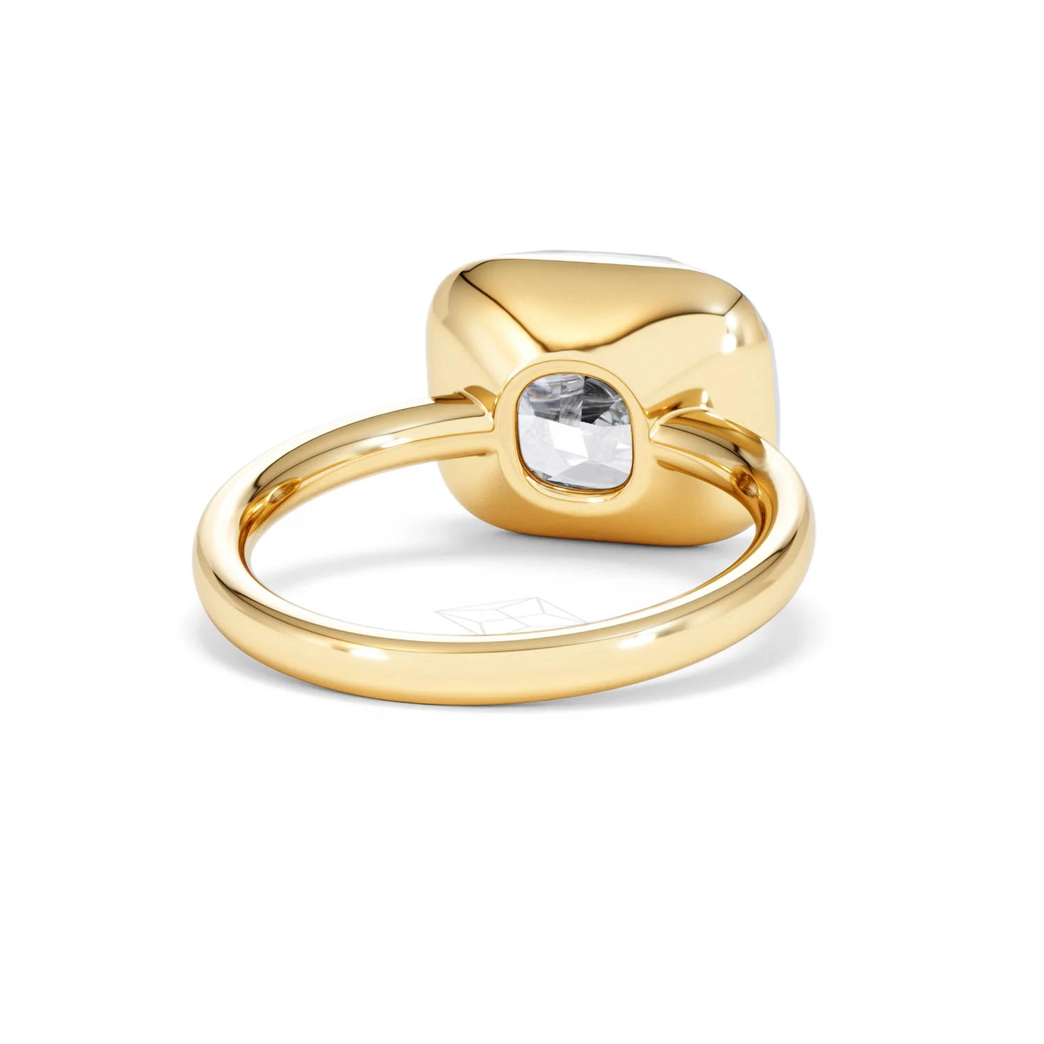 East West 5.00ct Elongated Cushion Cut Lab Diamond Solitaire Engagement Ring in 18K Yellow Gold - Image 43