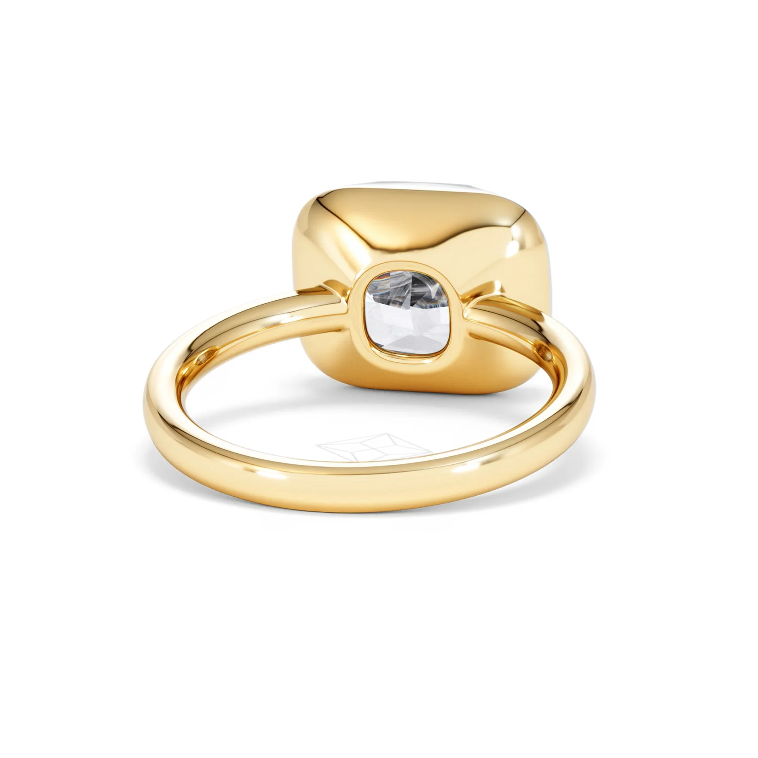 East West 5.00ct Elongated Cushion Cut Lab Diamond Solitaire Engagement Ring in 18K Yellow Gold - Image 44