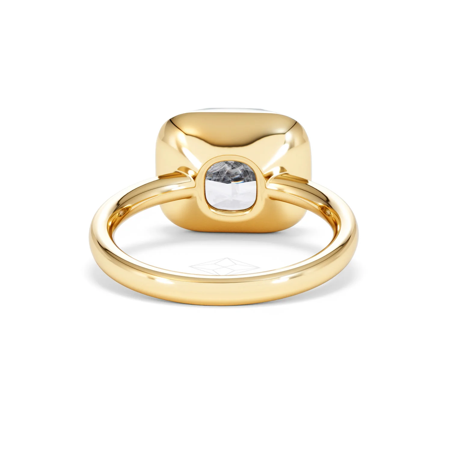 East West 5.00ct Elongated Cushion Cut Lab Diamond Solitaire Engagement Ring in 18K Yellow Gold - Image 46
