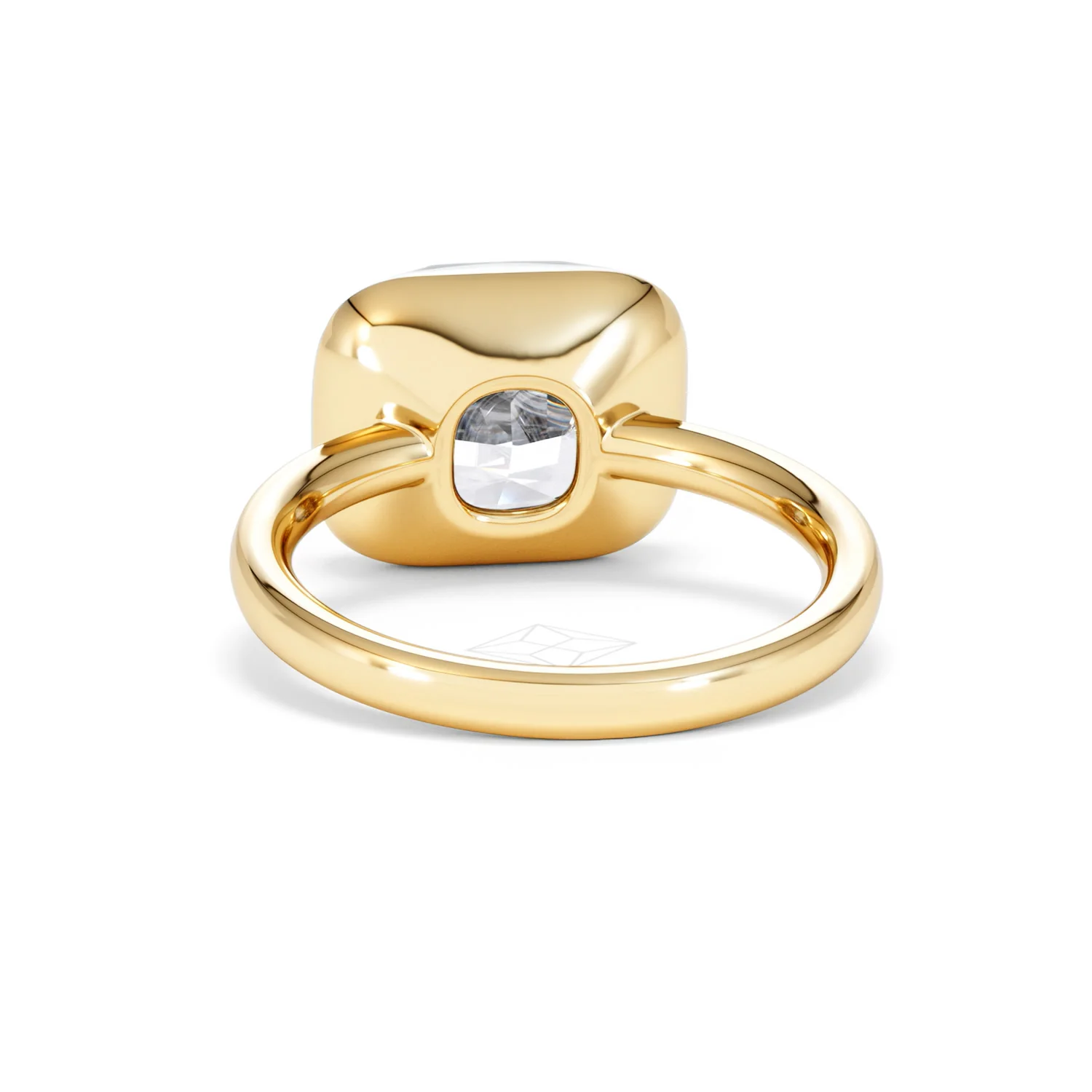 East West 5.00ct Elongated Cushion Cut Lab Diamond Solitaire Engagement Ring in 18K Yellow Gold - Image 49