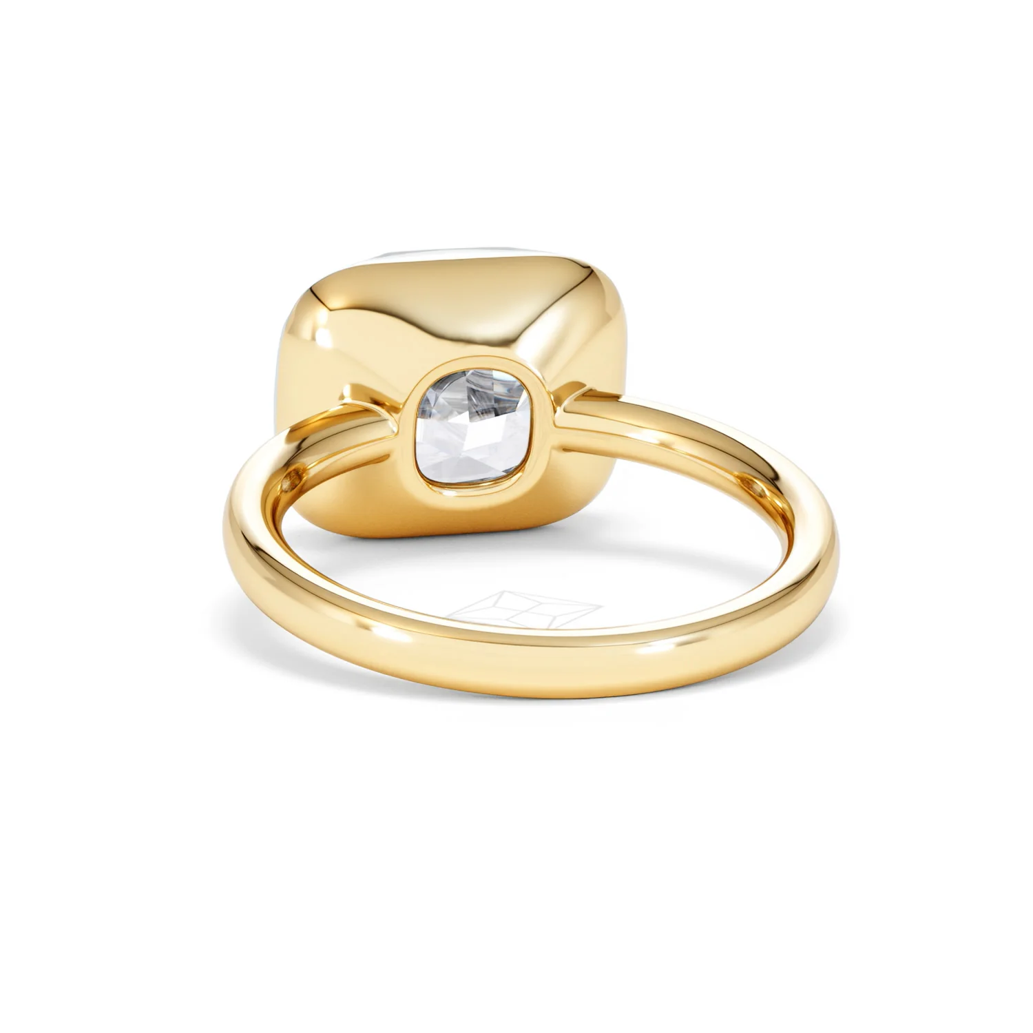 East West 5.00ct Elongated Cushion Cut Lab Diamond Solitaire Engagement Ring in 18K Yellow Gold - Image 50