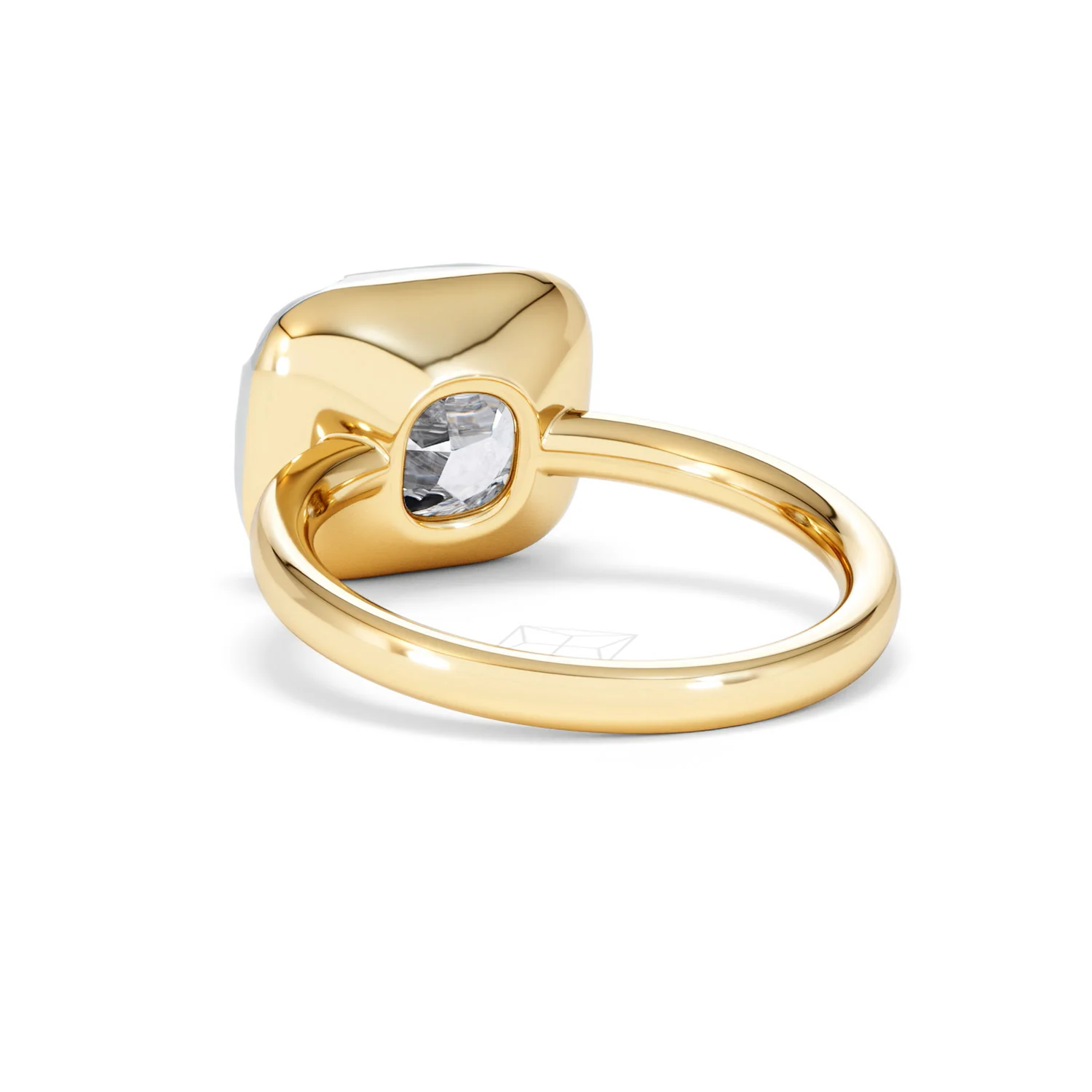 East West 5.00ct Elongated Cushion Cut Lab Diamond Solitaire Engagement Ring in 18K Yellow Gold - Image 53