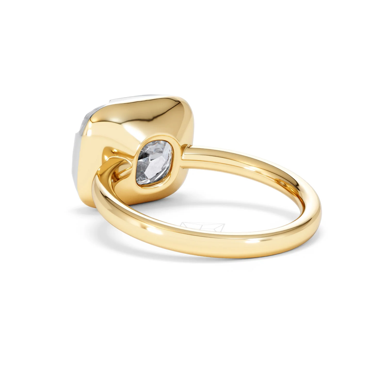 East West 5.00ct Elongated Cushion Cut Lab Diamond Solitaire Engagement Ring in 18K Yellow Gold - Image 55