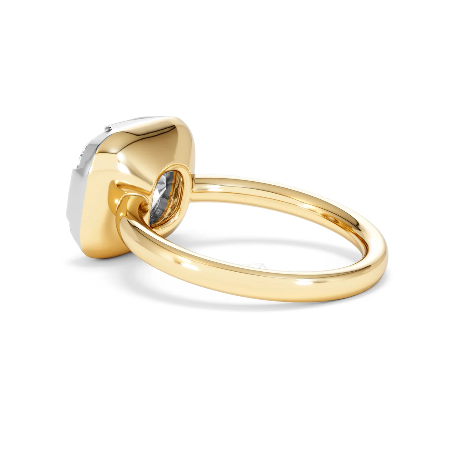 East West 5.00ct Elongated Cushion Cut Lab Diamond Solitaire Engagement Ring in 18K Yellow Gold - Image 59