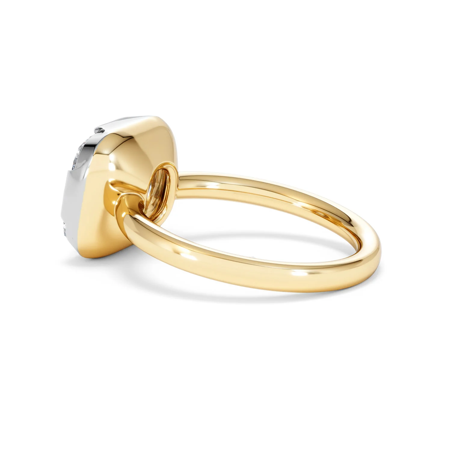 East West 5.00ct Elongated Cushion Cut Lab Diamond Solitaire Engagement Ring in 18K Yellow Gold - Image 61