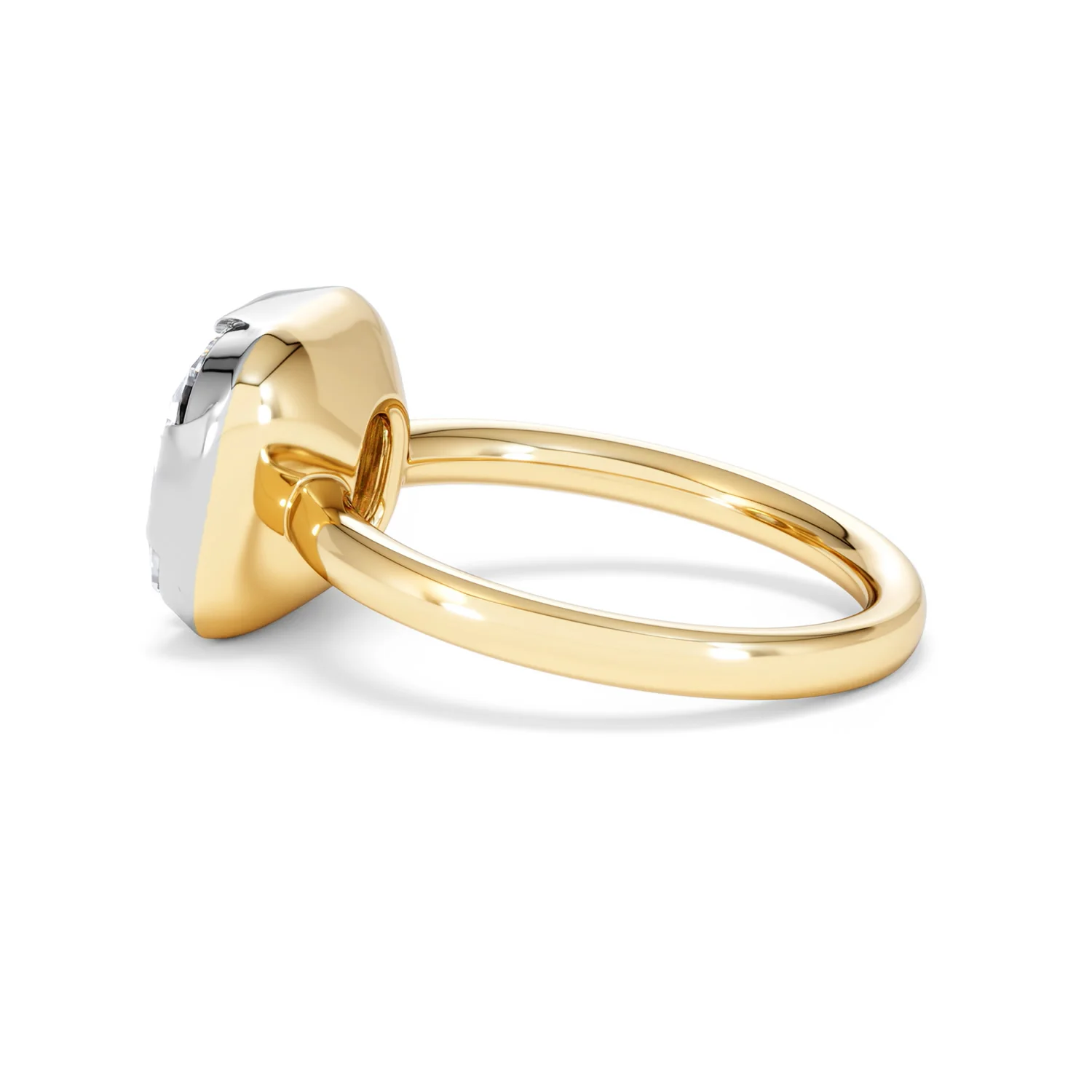 East West 5.00ct Elongated Cushion Cut Lab Diamond Solitaire Engagement Ring in 18K Yellow Gold - Image 63