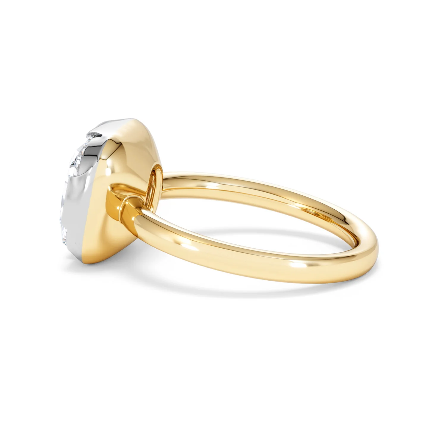 East West 5.00ct Elongated Cushion Cut Lab Diamond Solitaire Engagement Ring in 18K Yellow Gold - Image 64
