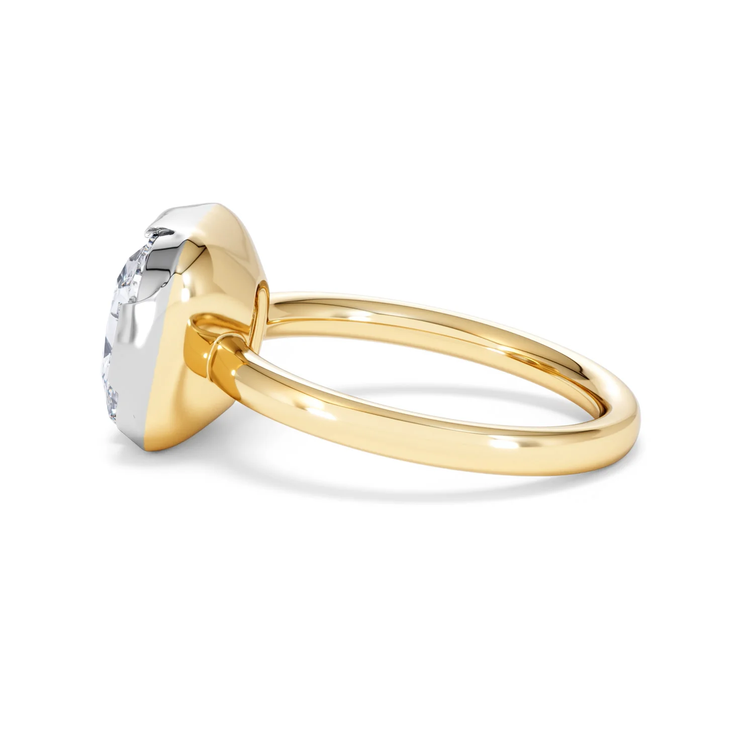 East West 5.00ct Elongated Cushion Cut Lab Diamond Solitaire Engagement Ring in 18K Yellow Gold - Image 65