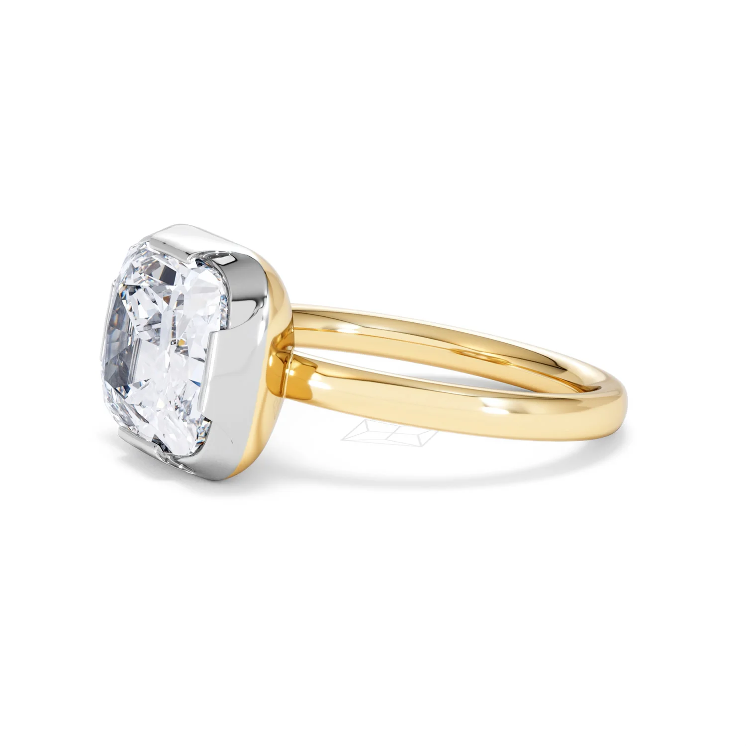 East West 5.00ct Elongated Cushion Cut Lab Diamond Solitaire Engagement Ring in 18K Yellow Gold - Image 73