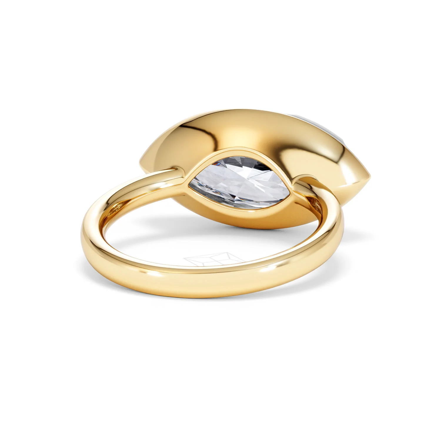 East West 5.00ct Marquise Cut Lab Diamond Solitaire Engagement Ring in 18K Yellow Gold - Image 43