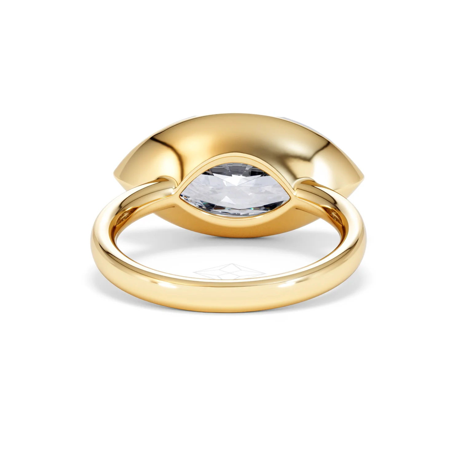 East West 5.00ct Marquise Cut Lab Diamond Solitaire Engagement Ring in 18K Yellow Gold - Image 46