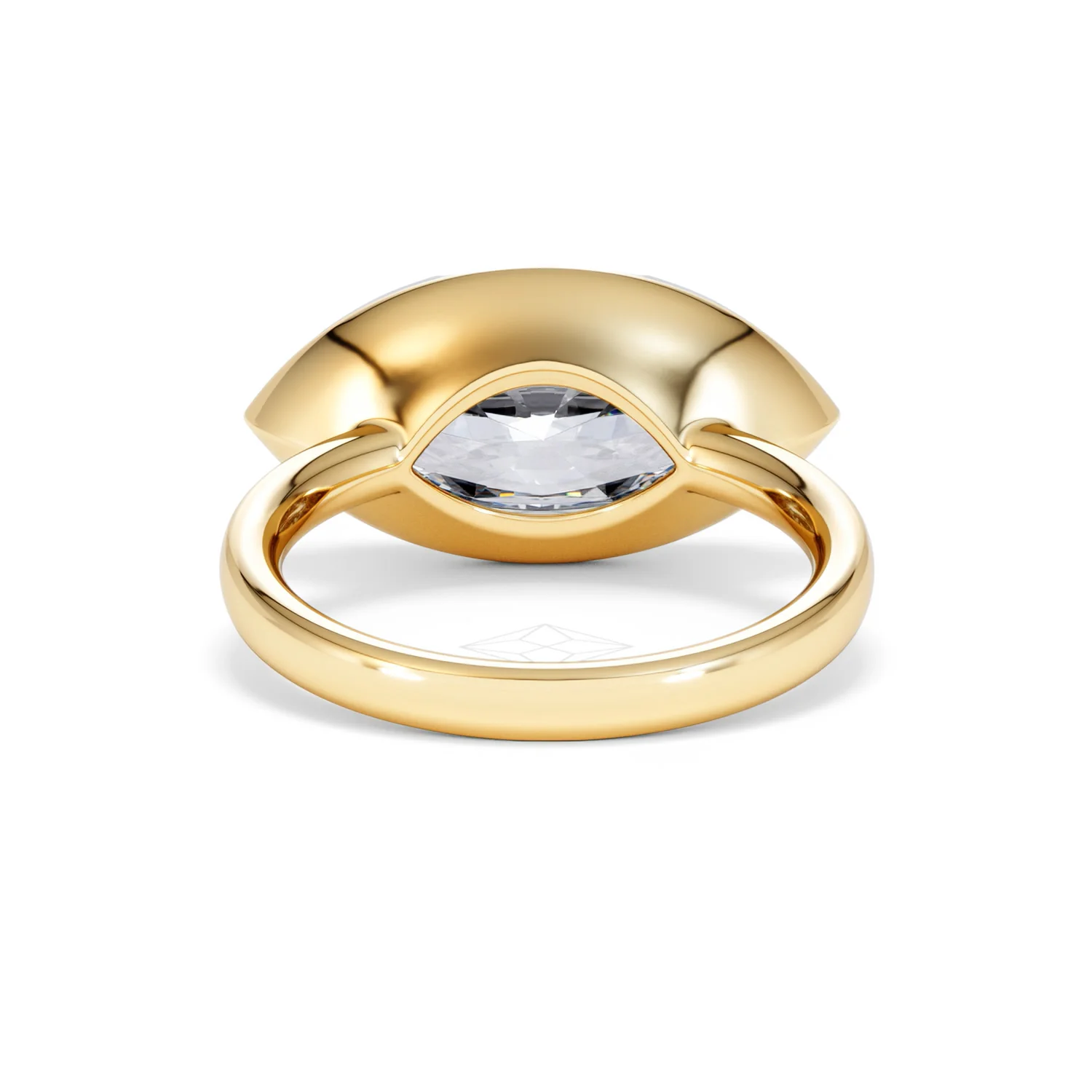 East West 5.00ct Marquise Cut Lab Diamond Solitaire Engagement Ring in 18K Yellow Gold - Image 47