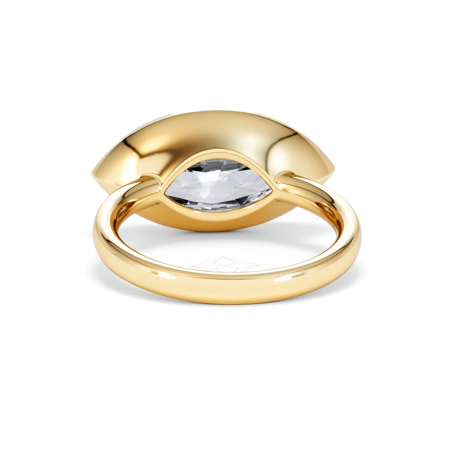East West 5.00ct Marquise Cut Lab Diamond Solitaire Engagement Ring in 18K Yellow Gold - Image 48