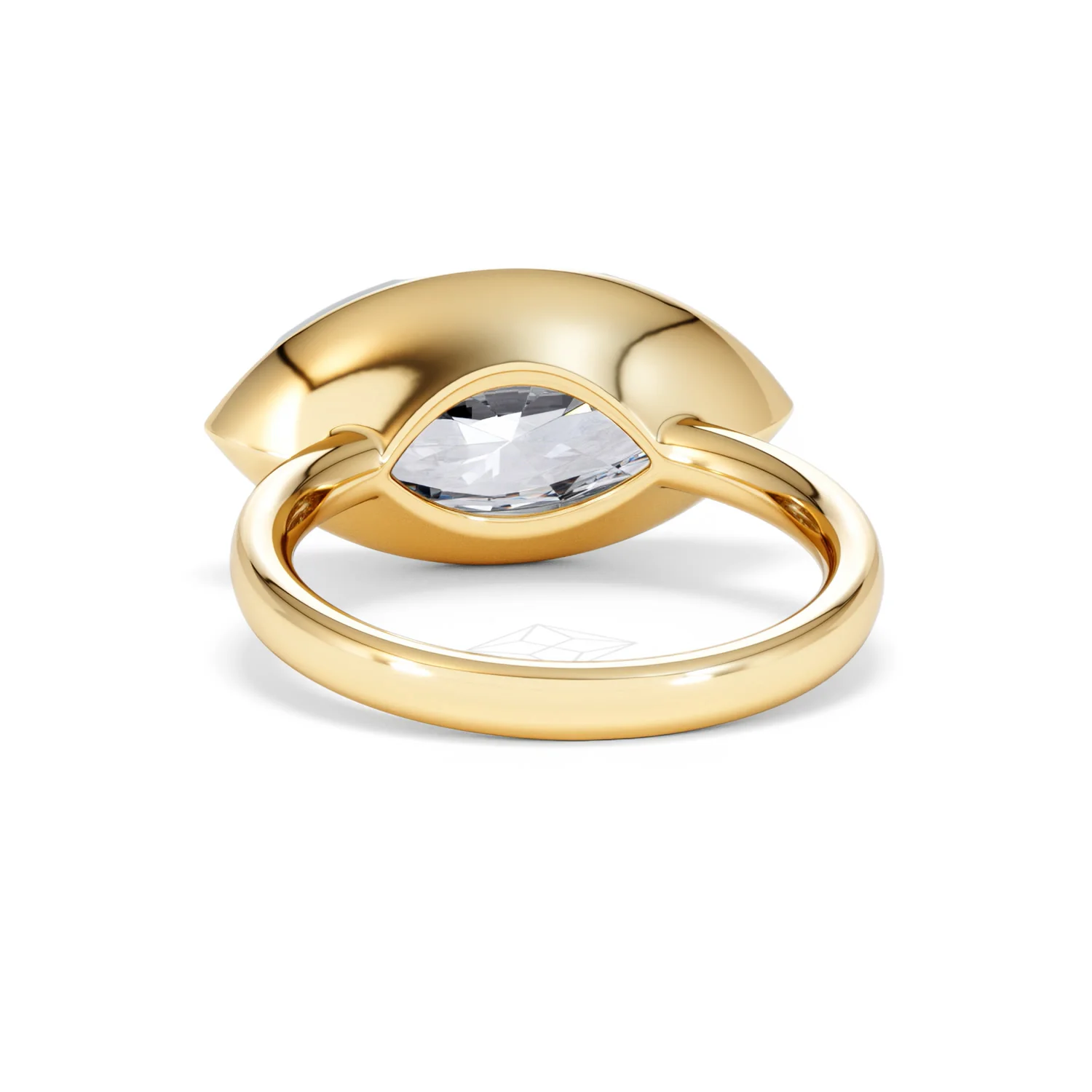 East West 5.00ct Marquise Cut Lab Diamond Solitaire Engagement Ring in 18K Yellow Gold - Image 49