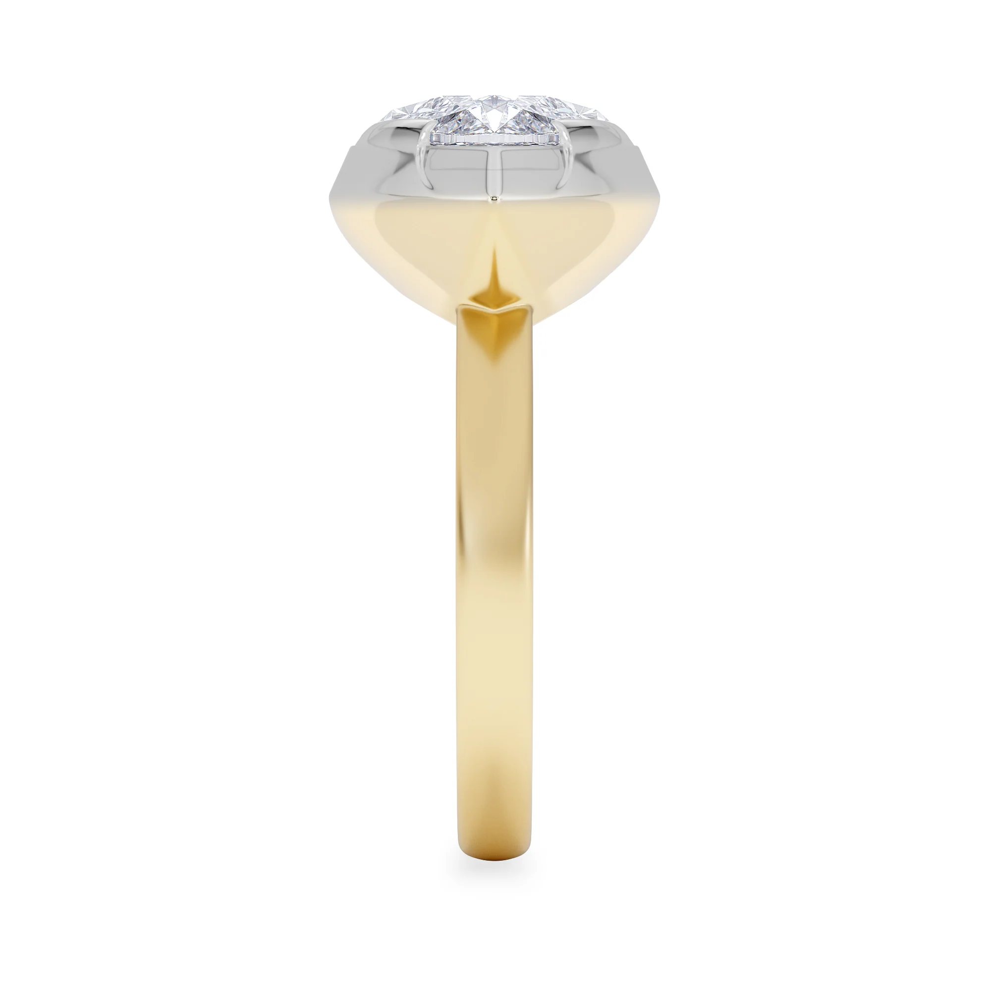 East West 5.00ct Marquise Cut Lab Diamond Solitaire Engagement Ring in 18K Yellow Gold - Image 5